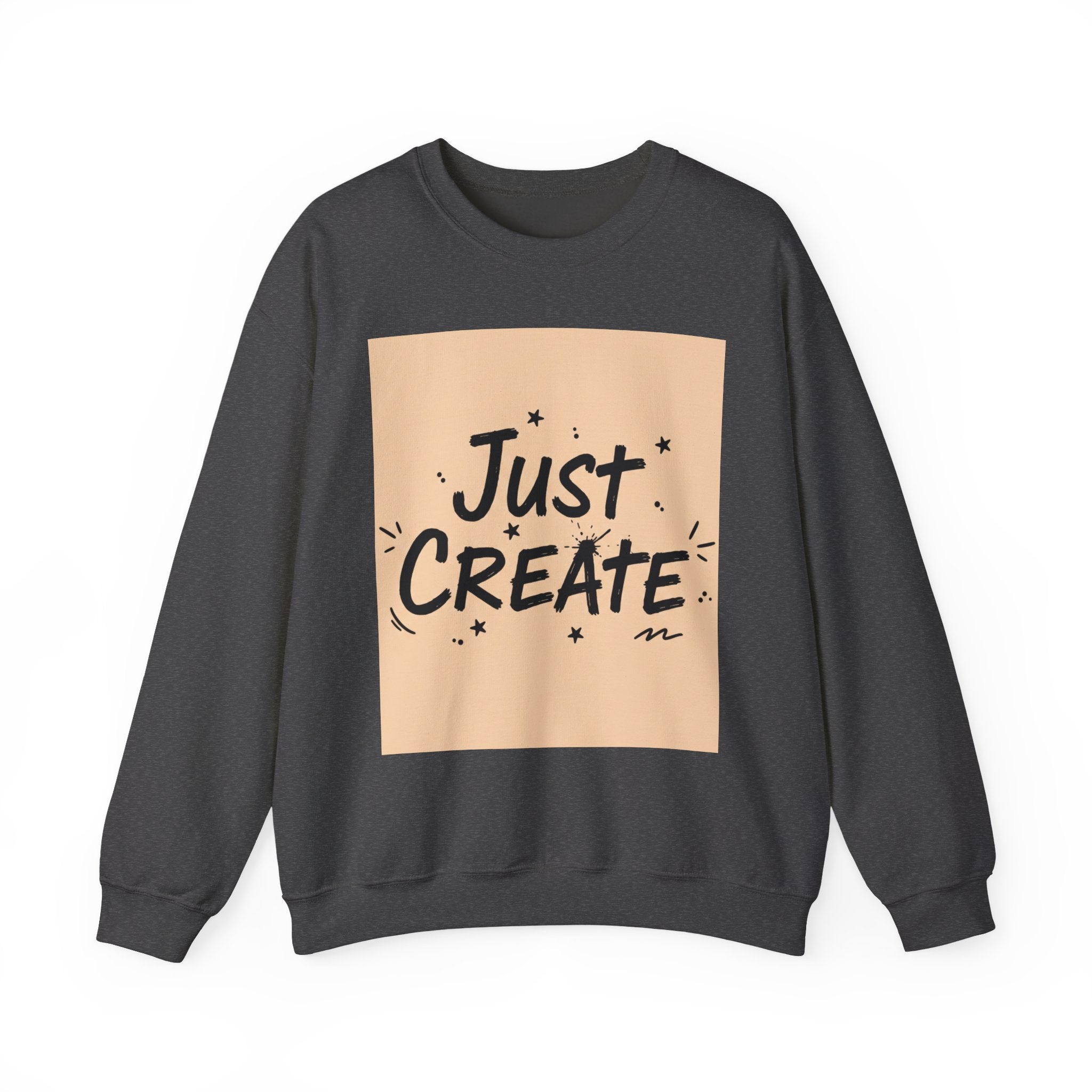 Just Create marker scribble sweatshirt | handwritten font art, doodle quote