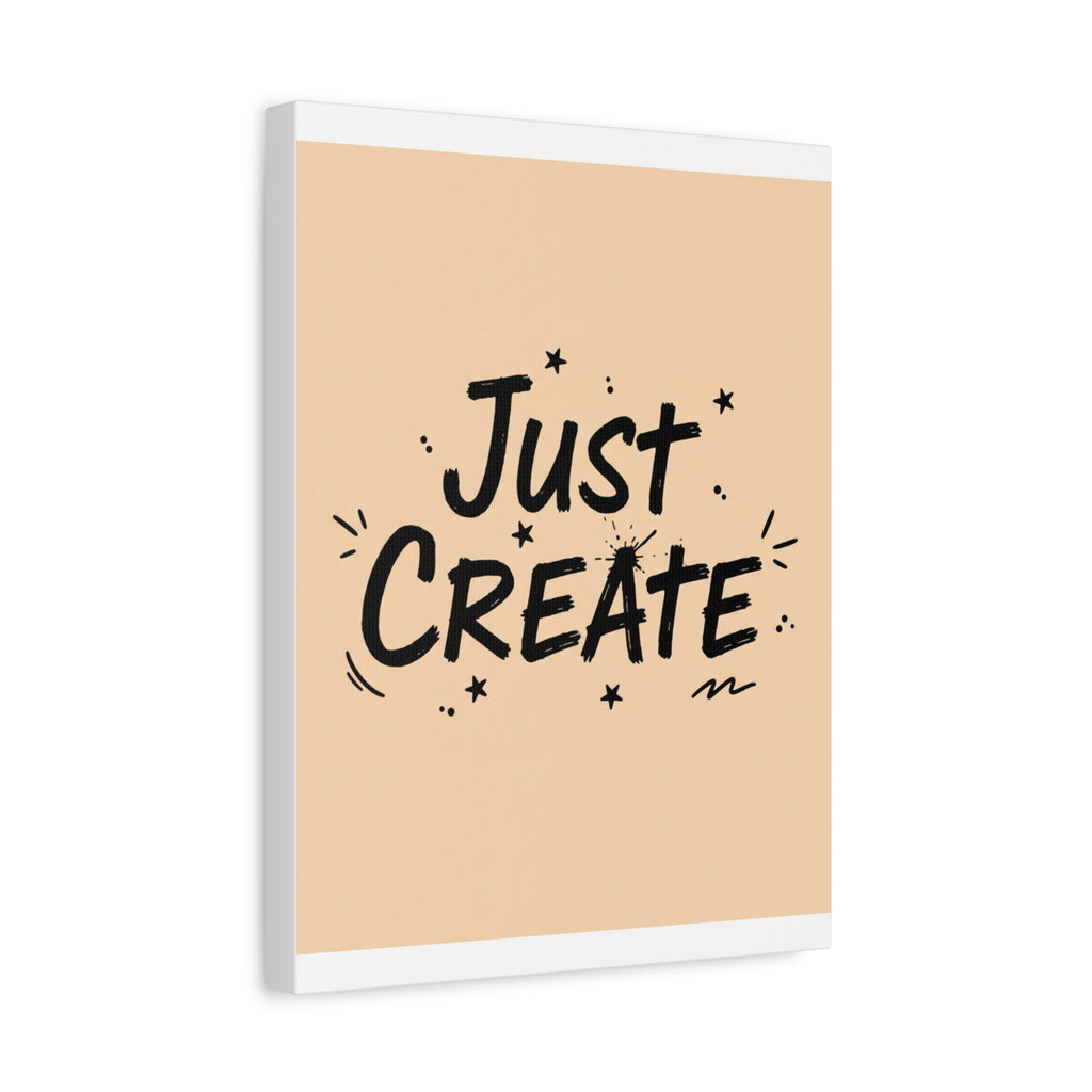Just Create marker scribble art Canvas | Handwritten marker aesthetic