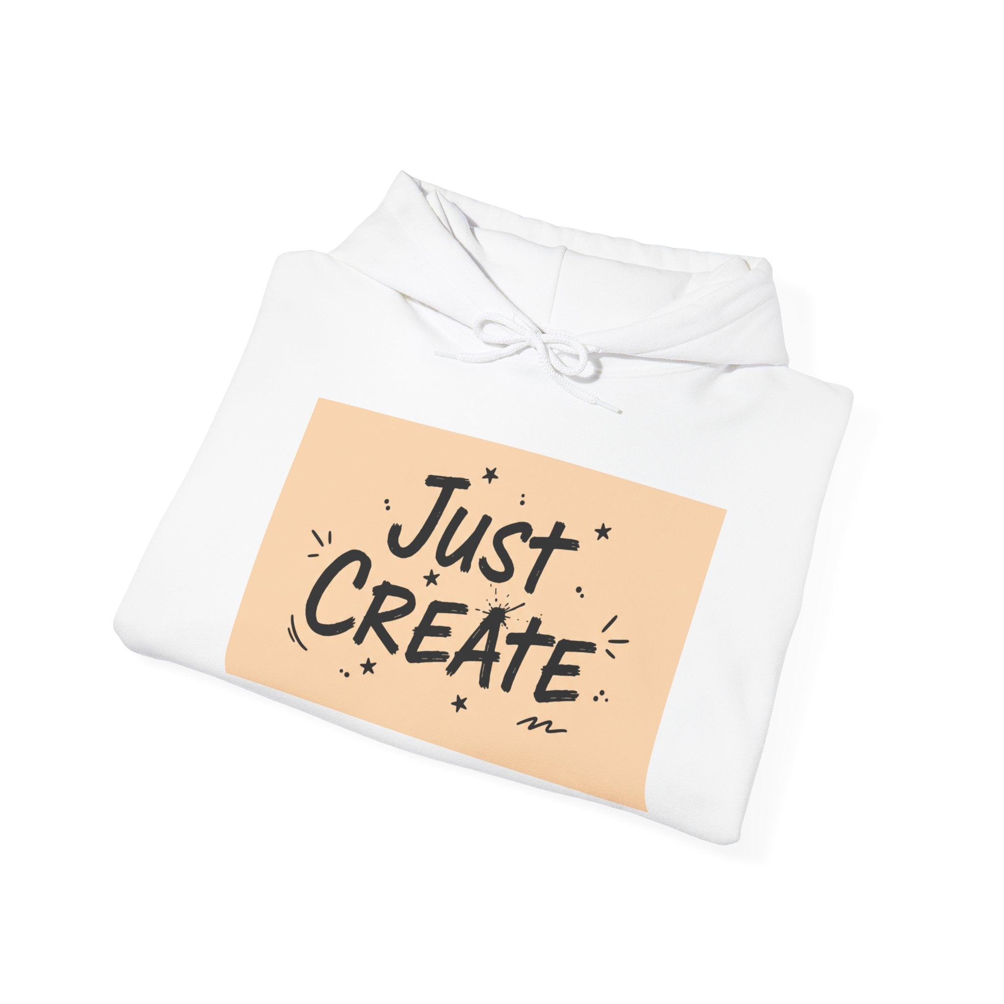 Just Create handwritten marker hoodie | doodle quote, marker scribble design