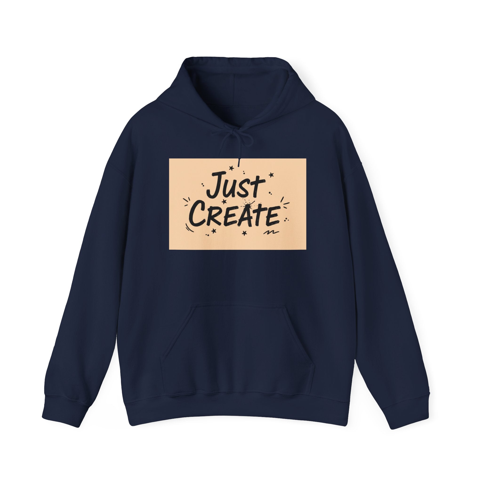 Just Create handwritten marker hoodie | doodle quote, marker scribble design