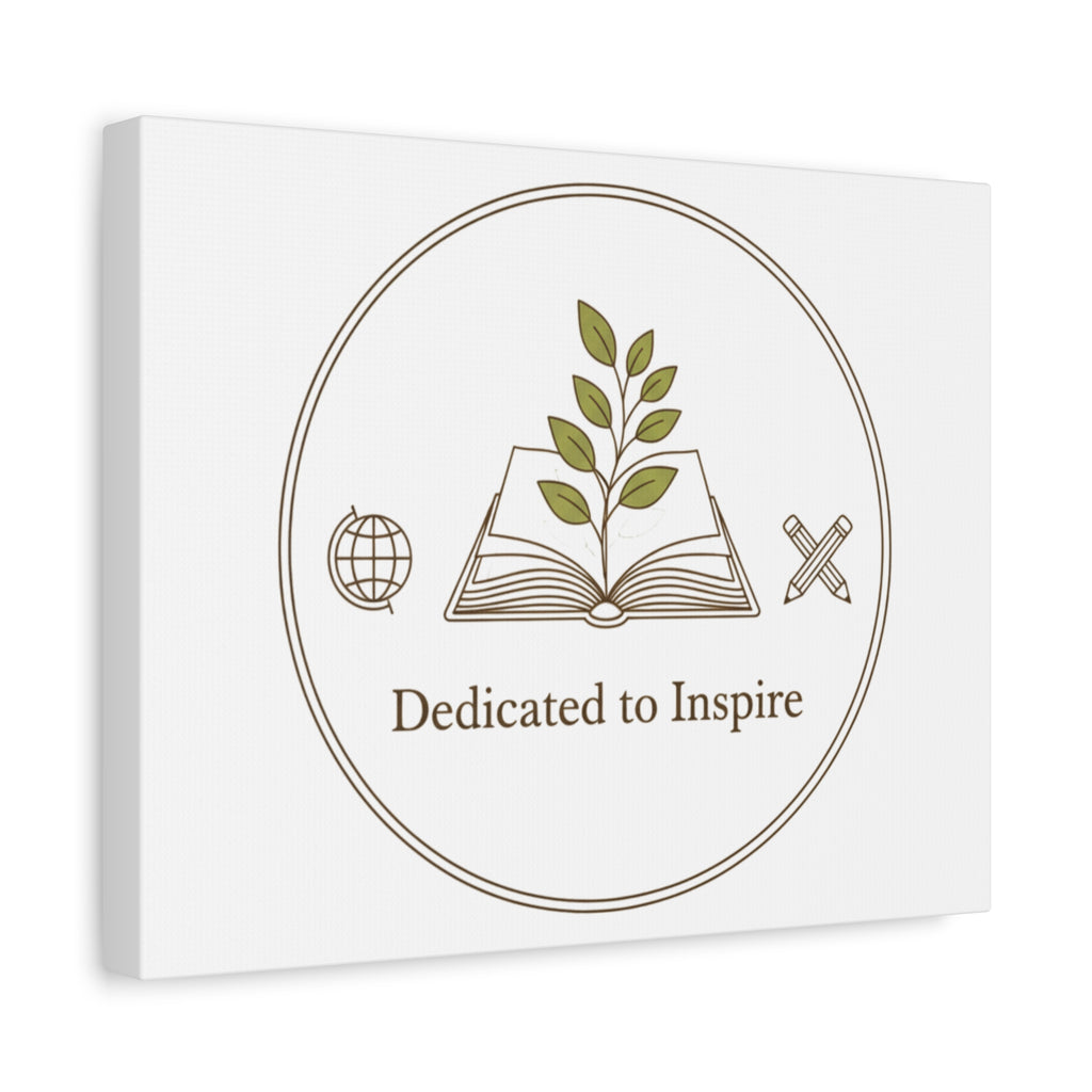 Dedicated to Inspire Canvas | Minimalist Teacher Decor, Educator Pride