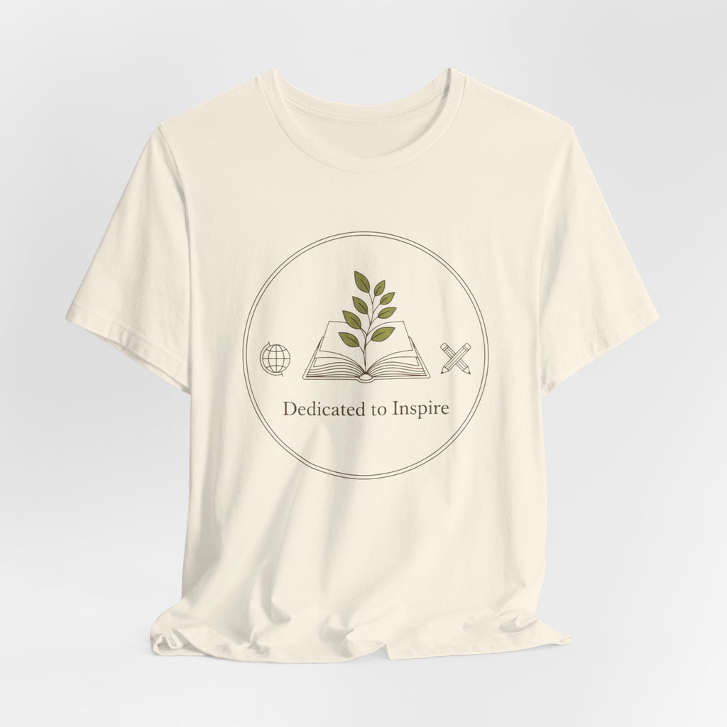 Dedicated to Inspire Tee | modern teacher shirt, minimalist educator pride