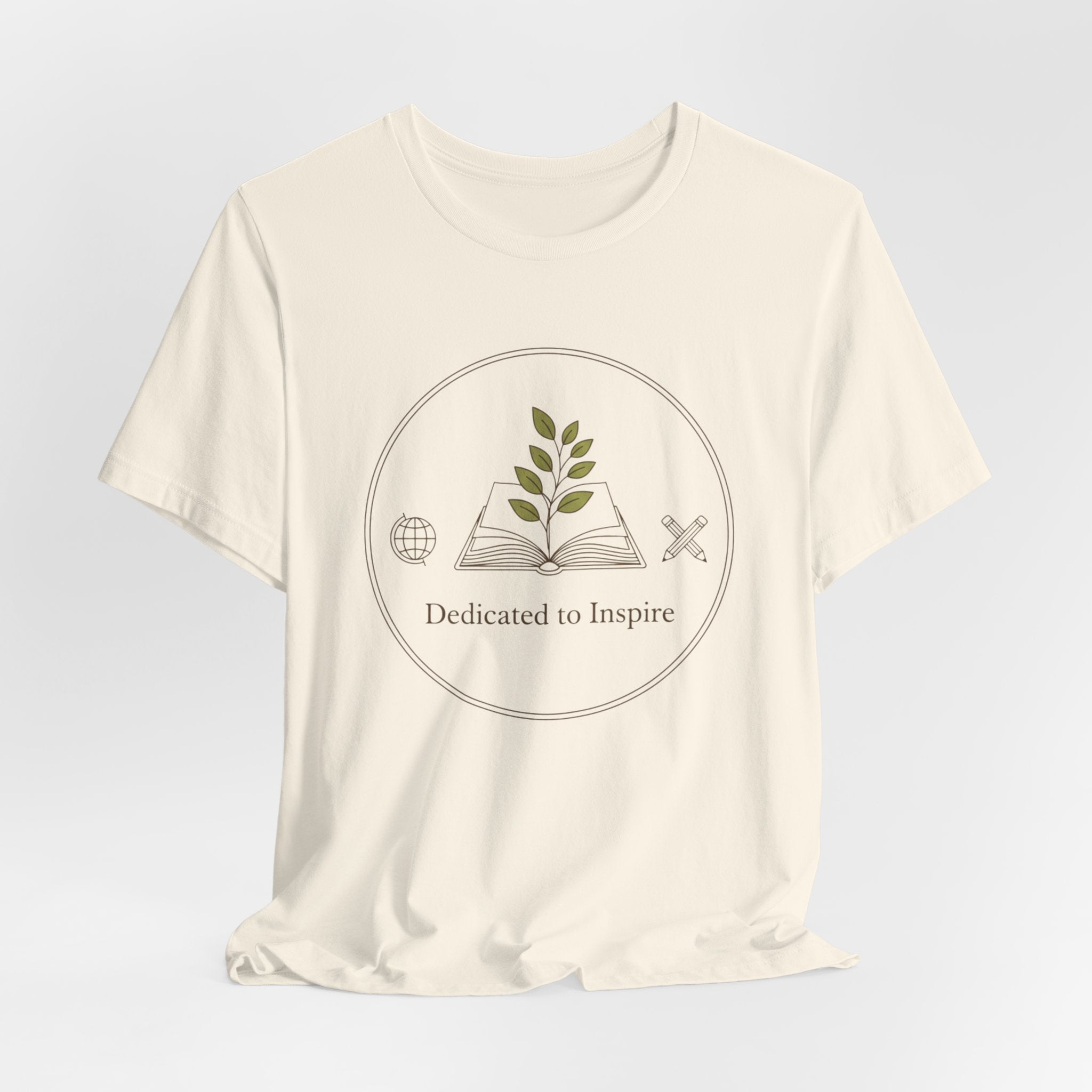 Dedicated to Inspire Tee | modern teacher shirt, minimalist educator pride