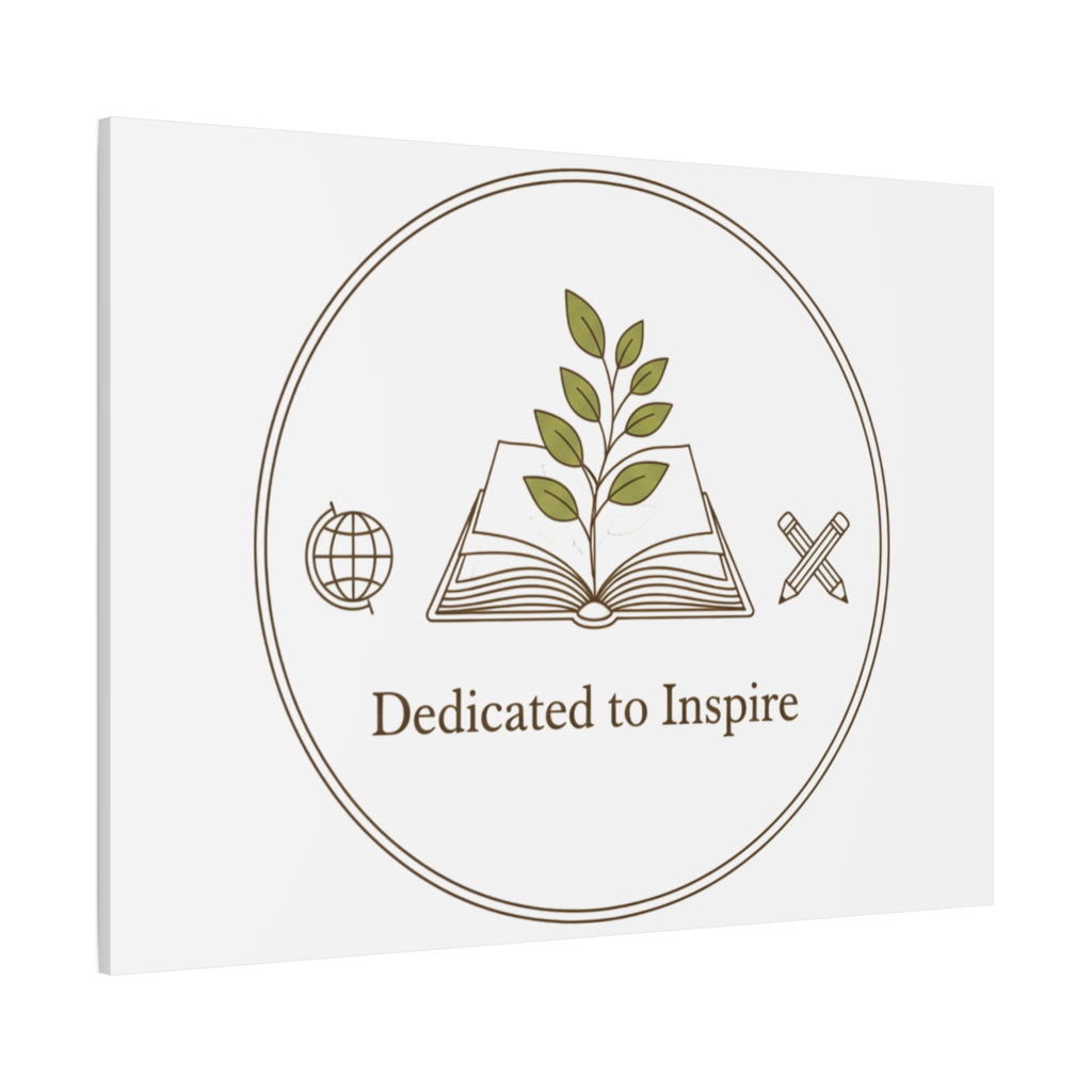 Dedicated to Inspire Canvas | Minimalist Teacher Decor, Educator Pride