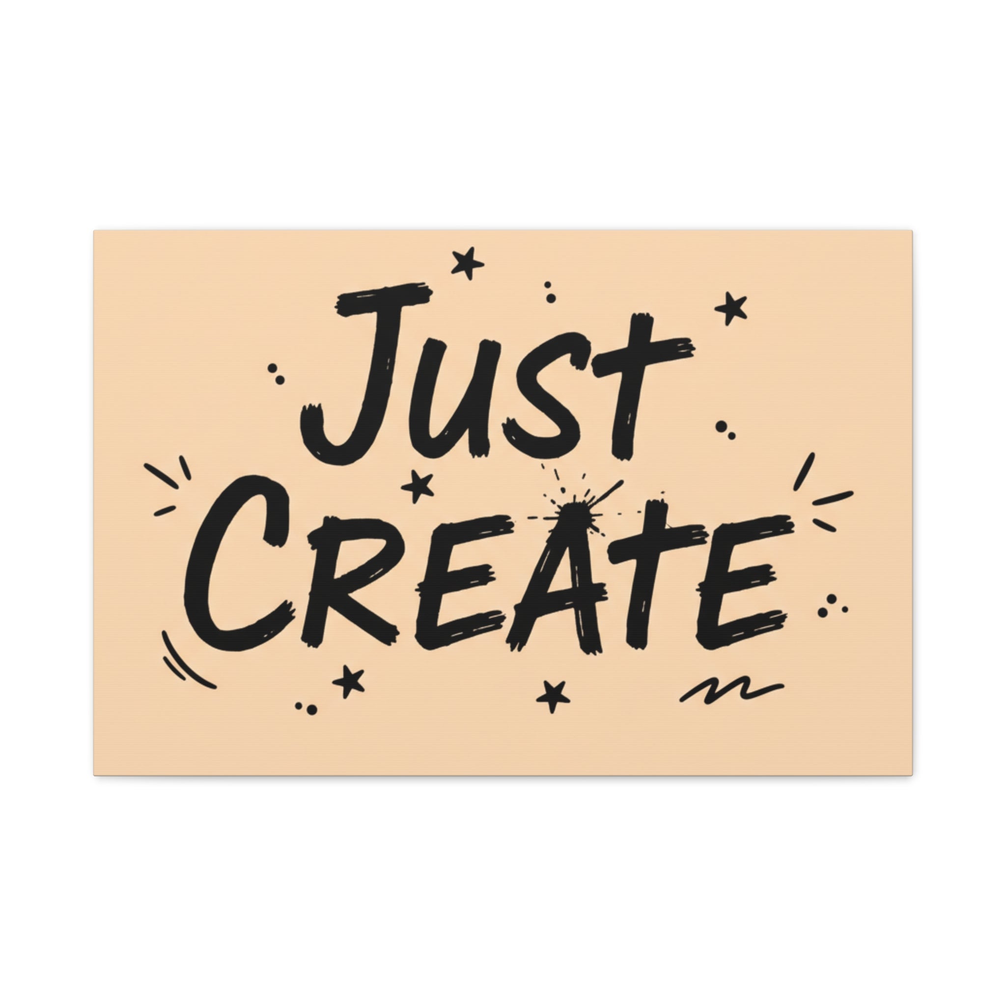 Just Create marker scribble art Canvas | Handwritten marker aesthetic