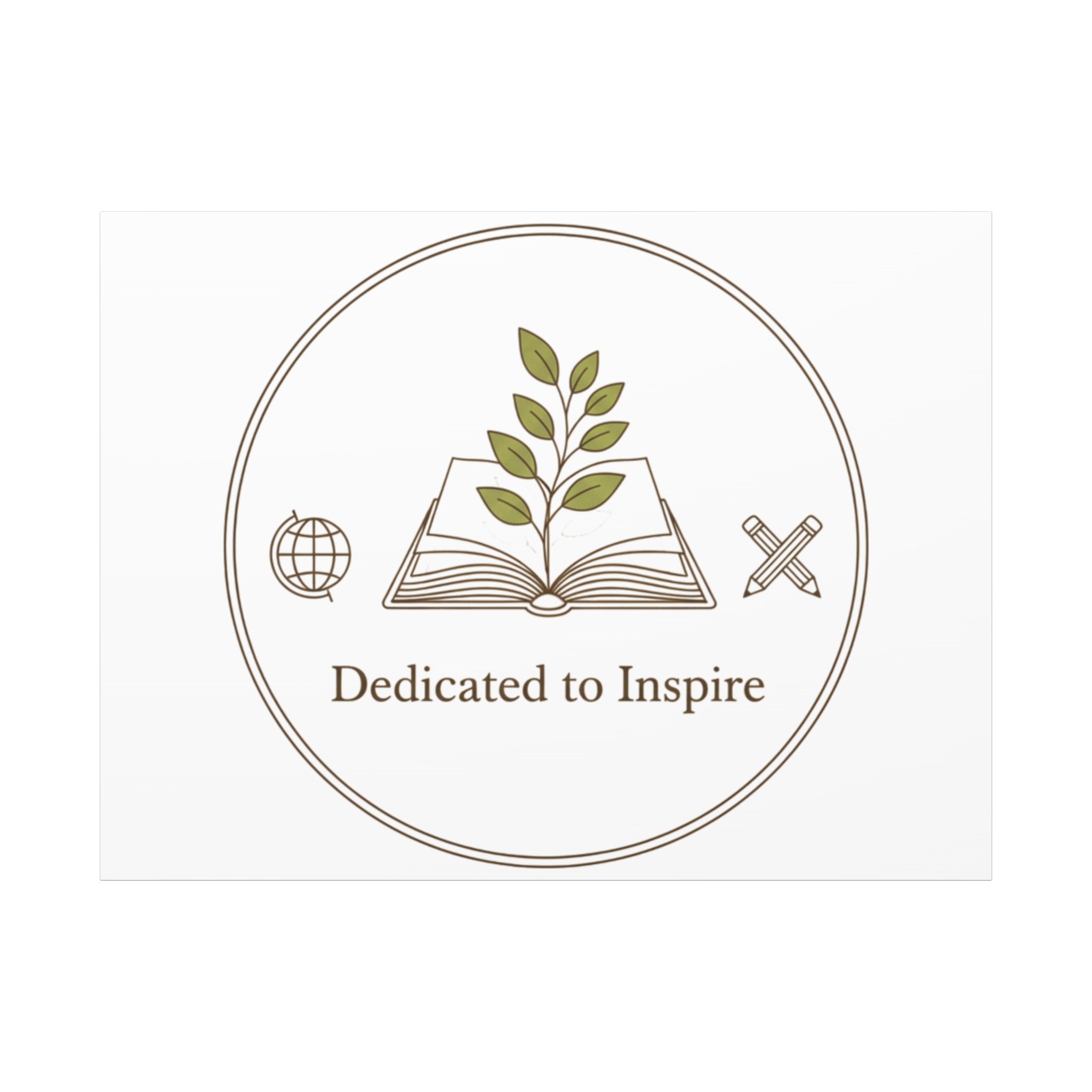 Dedicated to Inspire Canvas | Minimalist Teacher Decor, Educator Pride