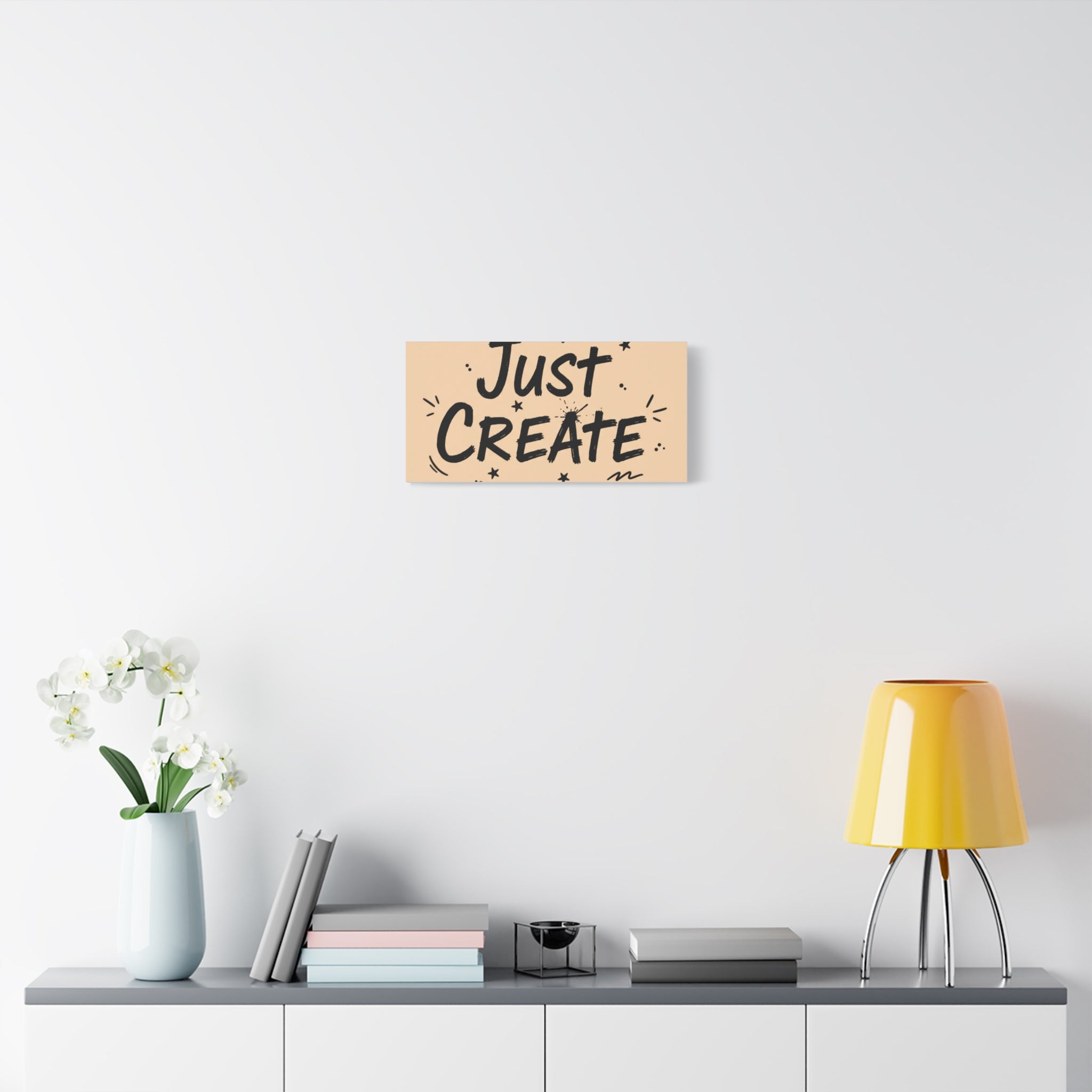 Just Create marker scribble art Canvas | Handwritten marker aesthetic