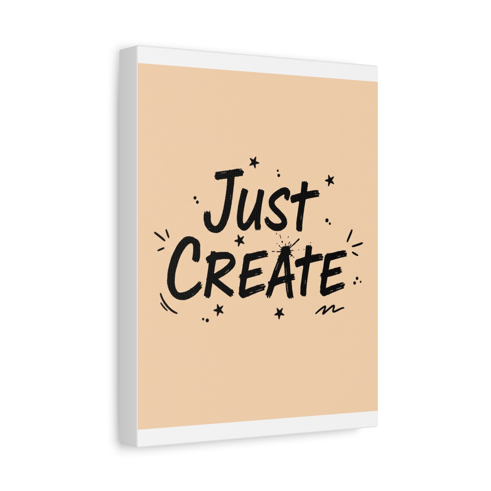 Just Create marker scribble art Canvas | Handwritten marker aesthetic
