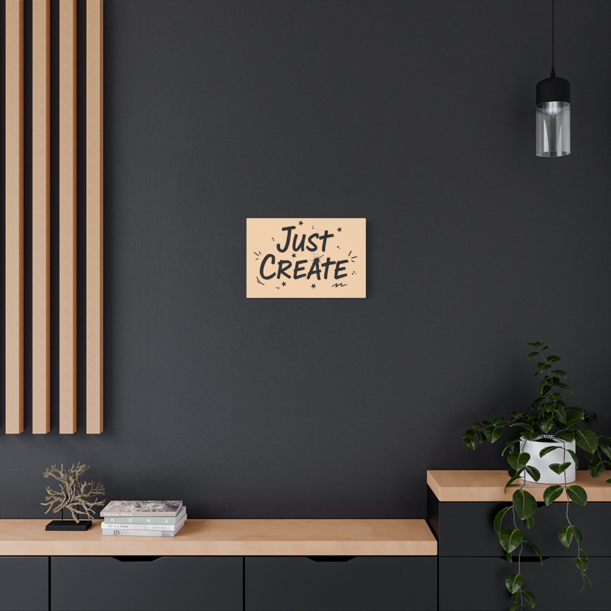 Just Create marker scribble art Canvas | Handwritten marker aesthetic