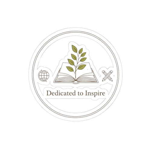 Dedicated to Inspire Sticker | Modern Teacher, Minimalist Educator Pride