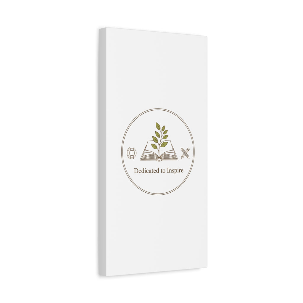 Dedicated to Inspire Canvas | Minimalist Teacher Decor, Educator Pride