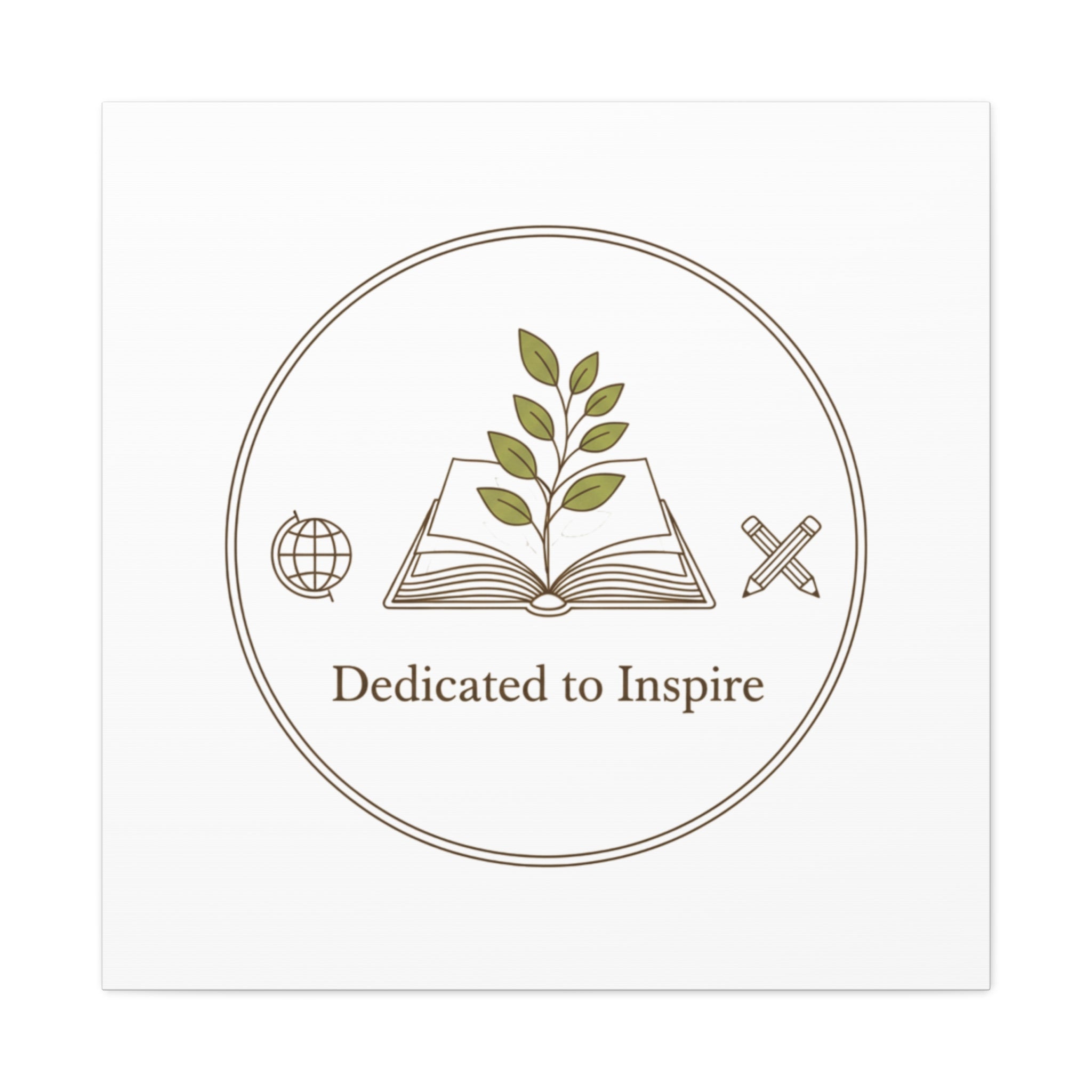 Dedicated to Inspire Canvas | Minimalist Teacher Decor, Educator Pride