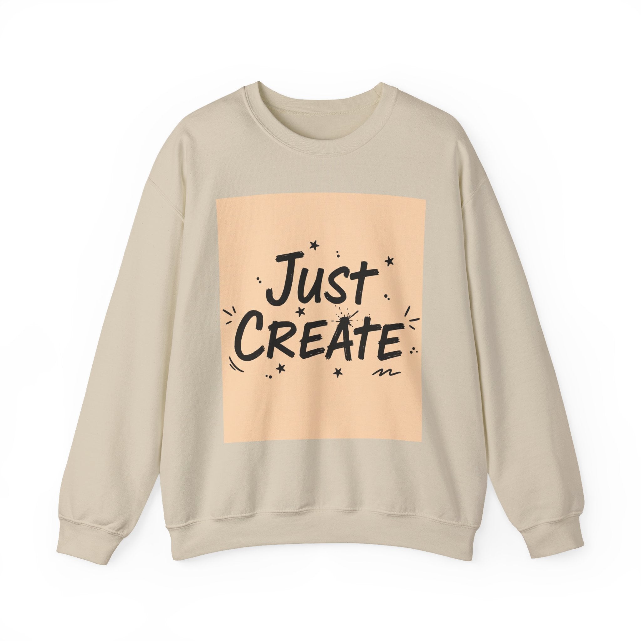 Just Create marker scribble sweatshirt | handwritten font art, doodle quote