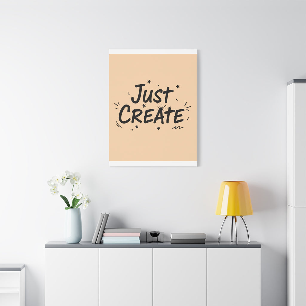 Just Create marker scribble art Canvas | Handwritten marker aesthetic