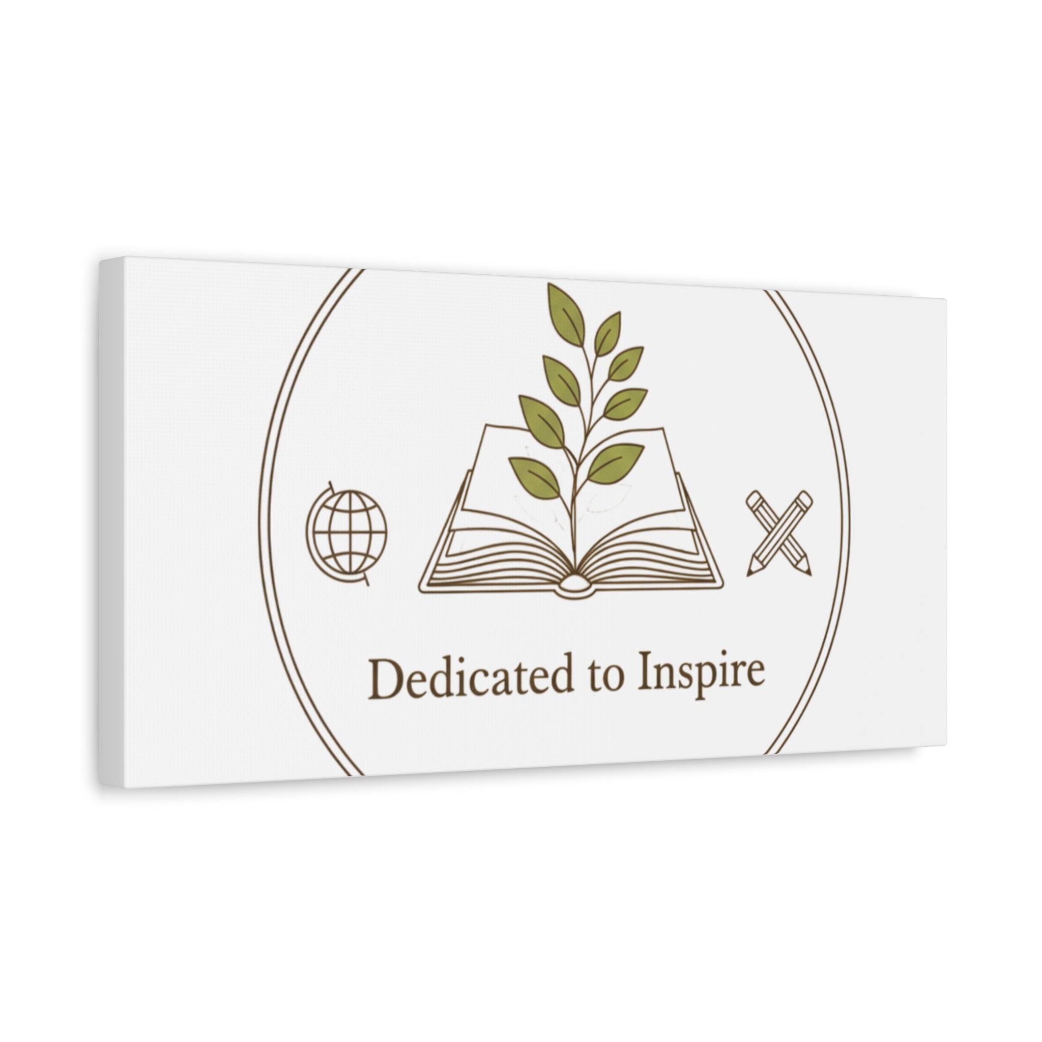 Dedicated to Inspire Canvas | Minimalist Teacher Decor, Educator Pride