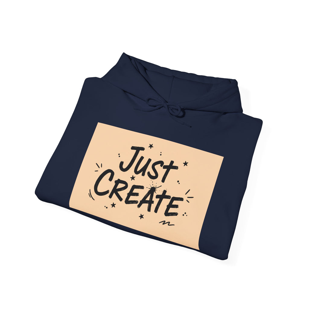 Just Create handwritten marker hoodie | doodle quote, marker scribble design