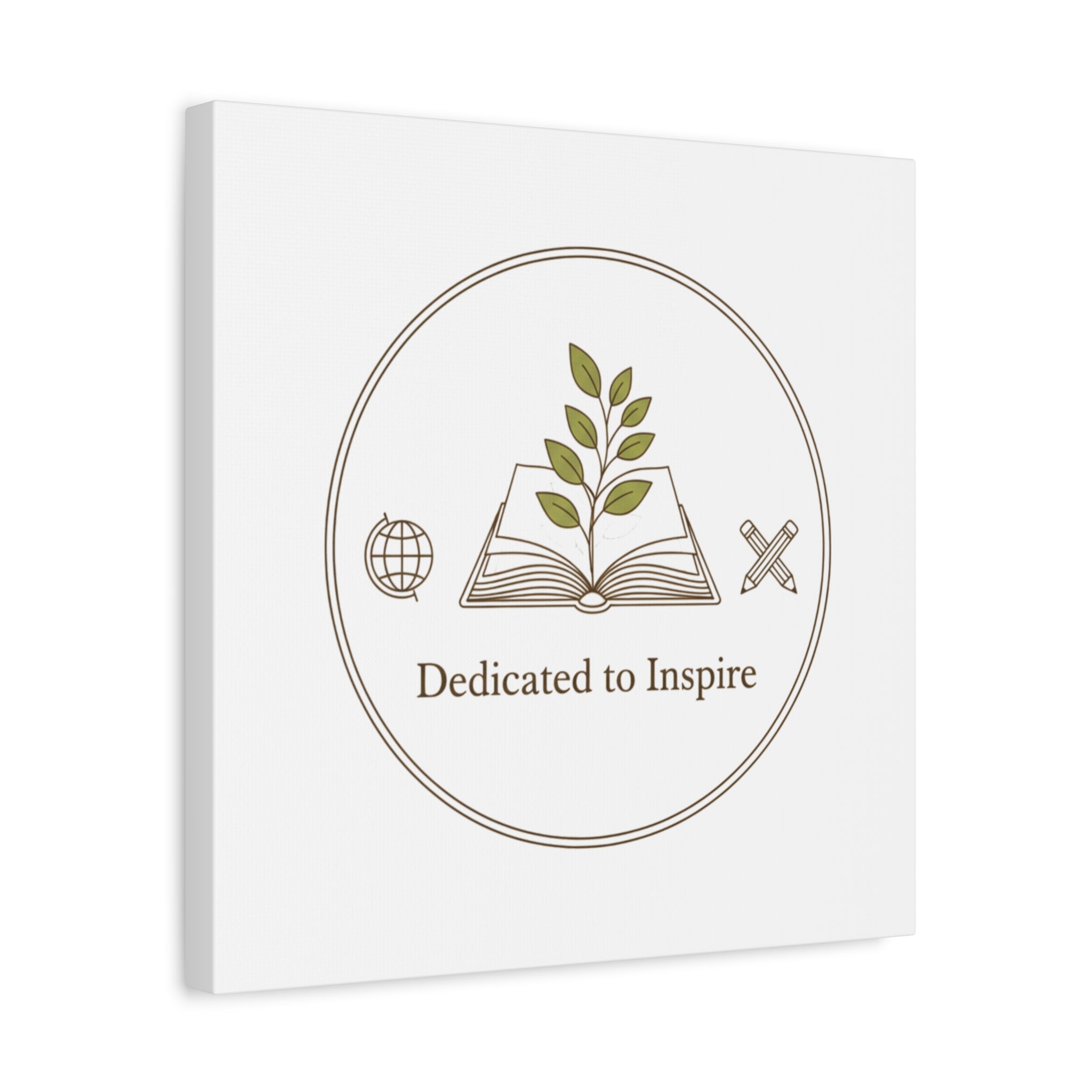 Dedicated to Inspire Canvas | Minimalist Teacher Decor, Educator Pride