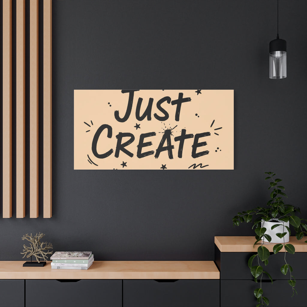 Just Create marker scribble art Canvas | Handwritten marker aesthetic