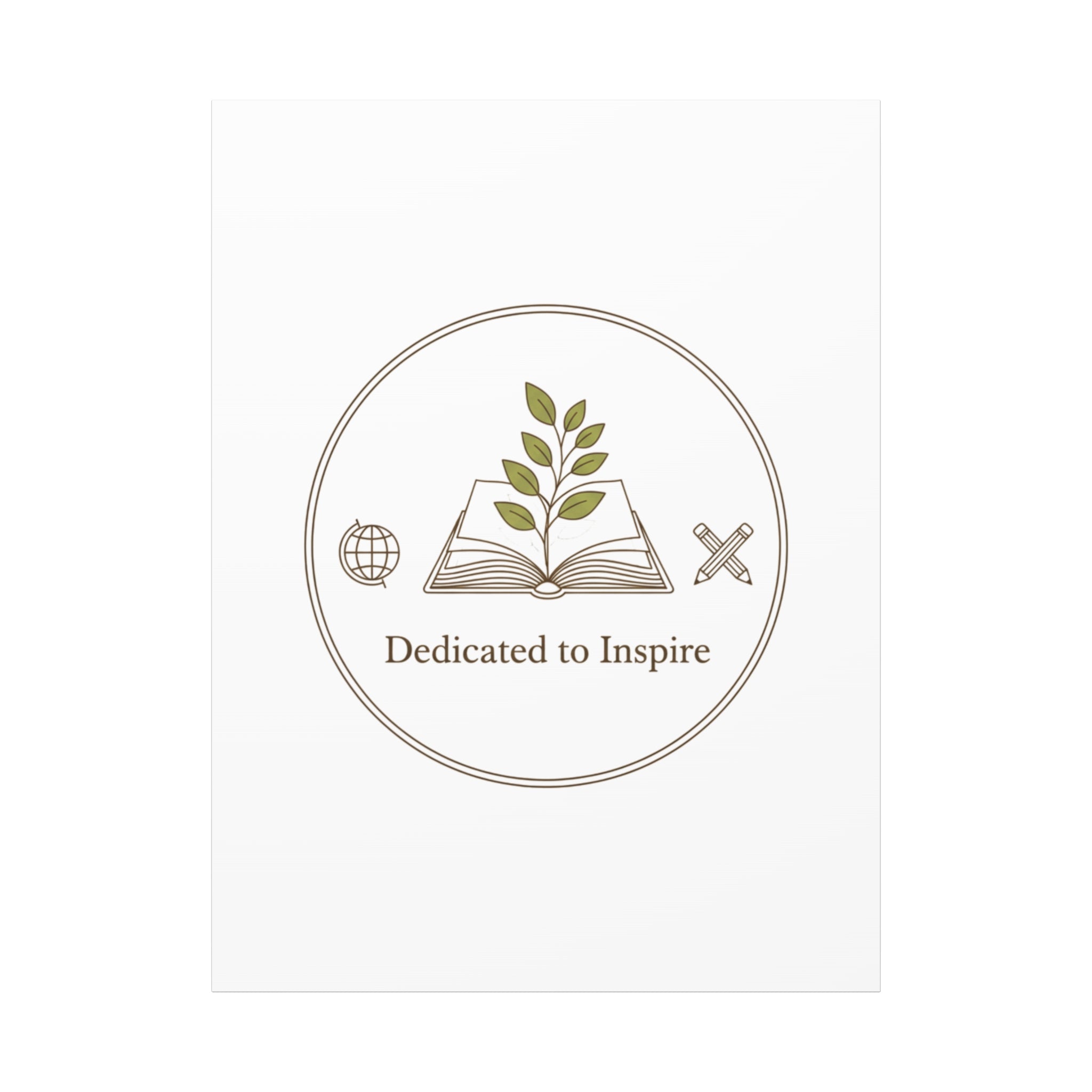 Dedicated to Inspire Canvas | Minimalist Teacher Decor, Educator Pride