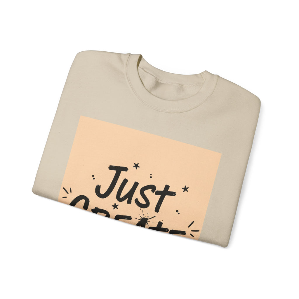 Just Create marker scribble sweatshirt | handwritten font art, doodle quote