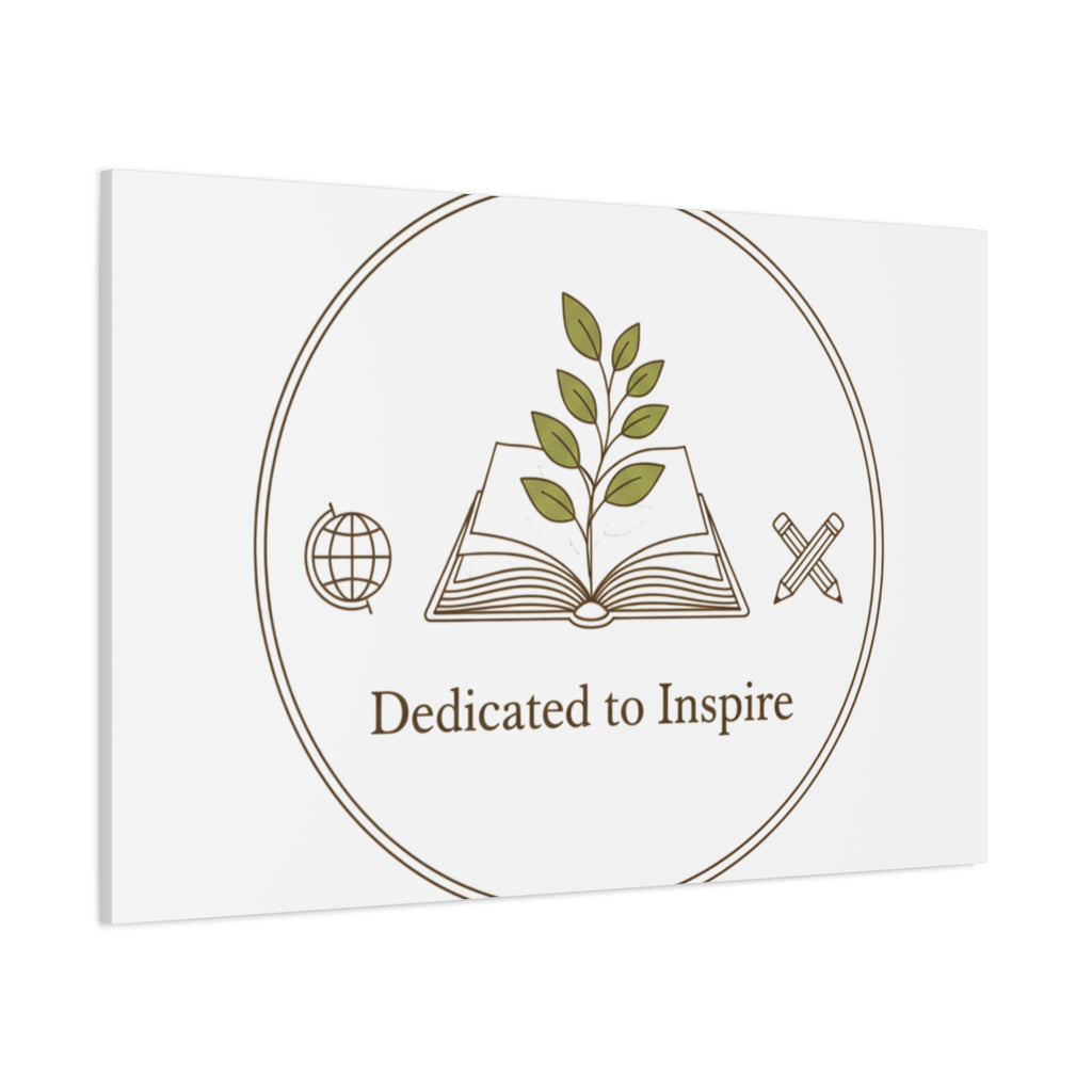 Dedicated to Inspire Canvas | Minimalist Teacher Decor, Educator Pride