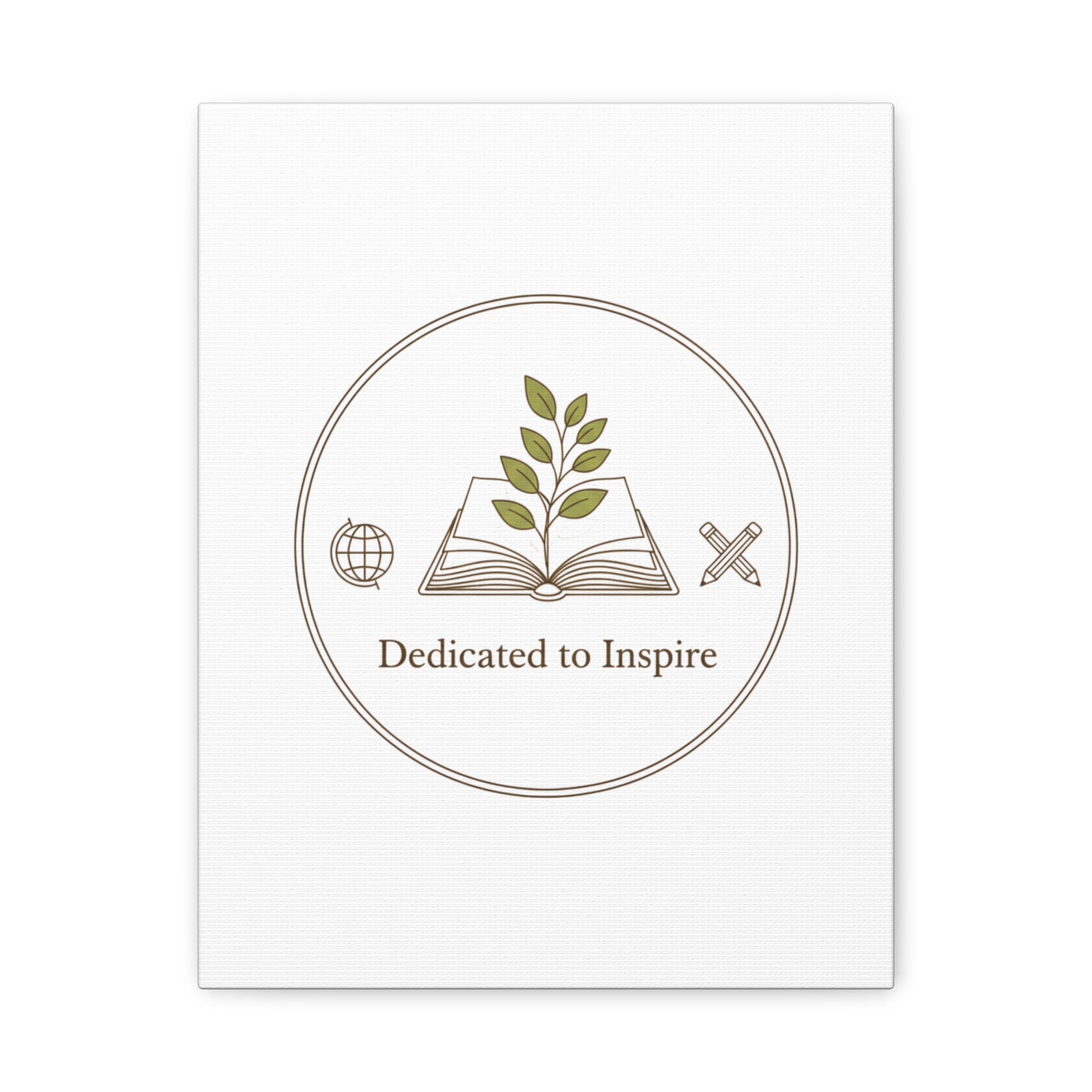Dedicated to Inspire Canvas | Minimalist Teacher Decor, Educator Pride