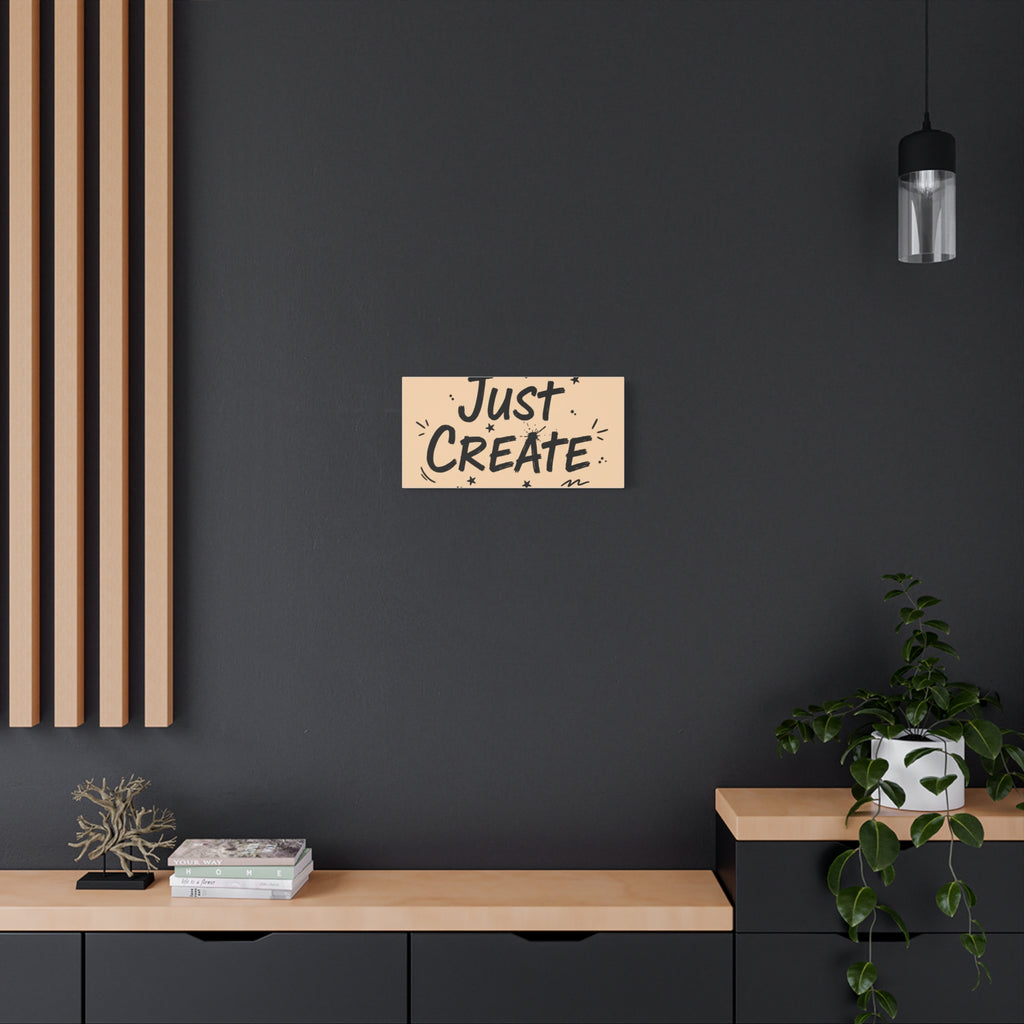 Just Create marker scribble art Canvas | Handwritten marker aesthetic