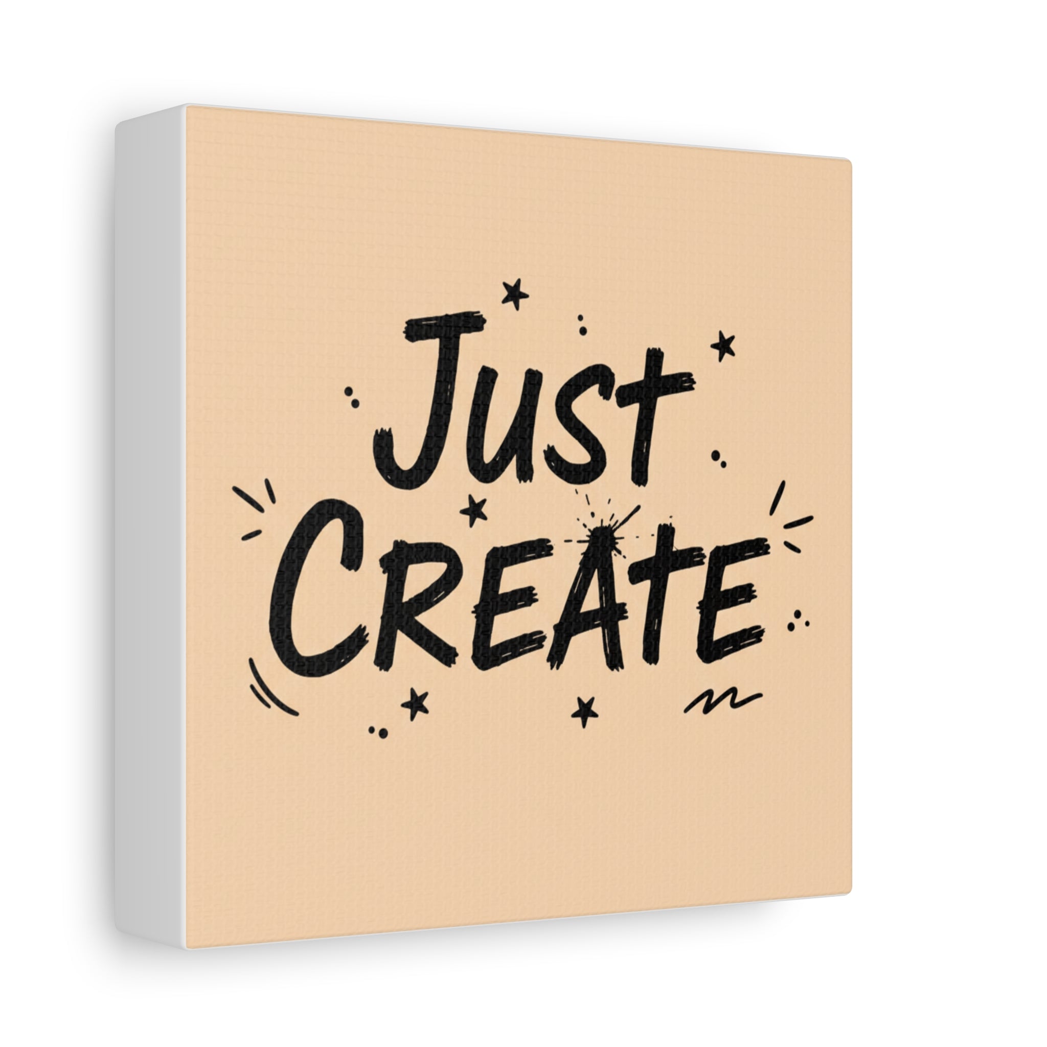 Just Create marker scribble art Canvas | Handwritten marker aesthetic