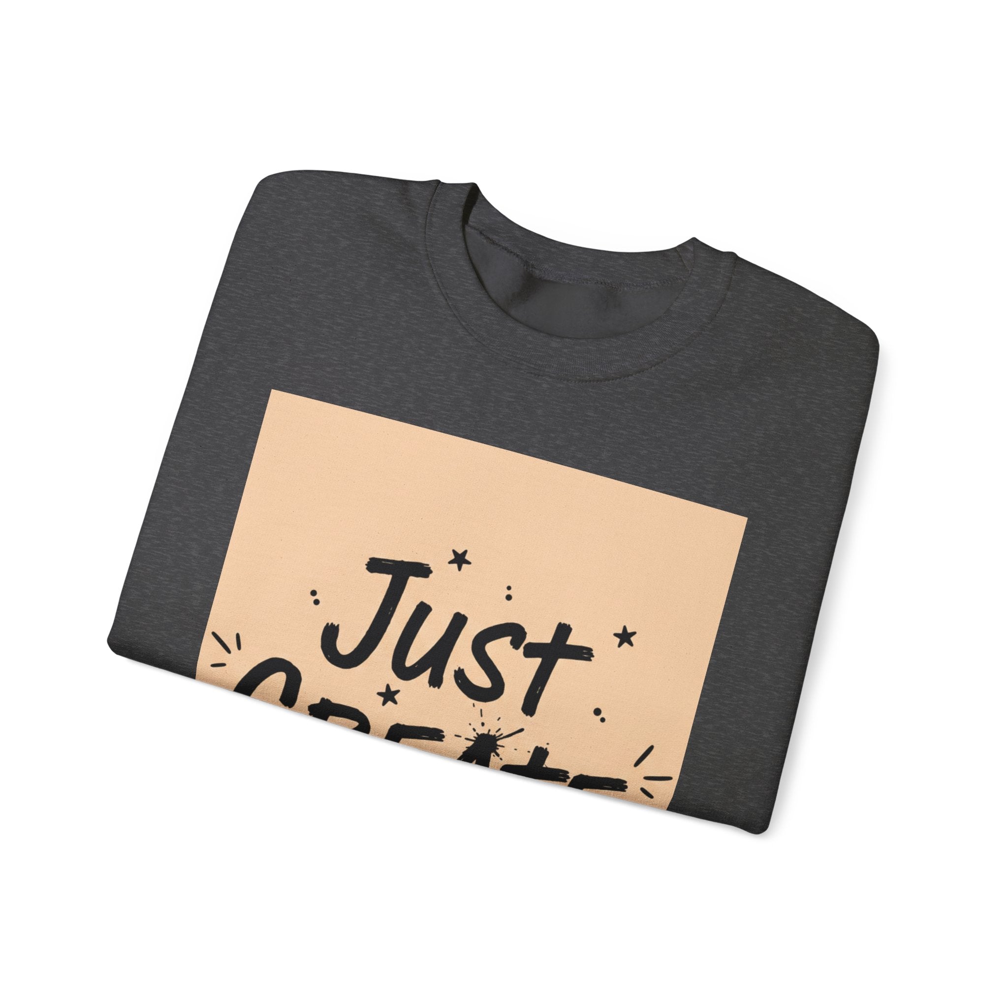 Just Create marker scribble sweatshirt | handwritten font art, doodle quote