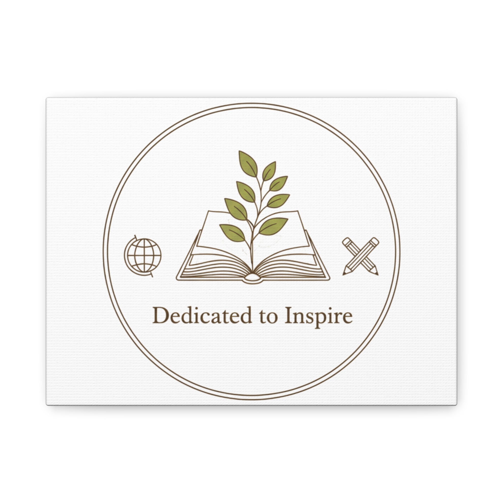 Dedicated to Inspire Canvas | Minimalist Teacher Decor, Educator Pride