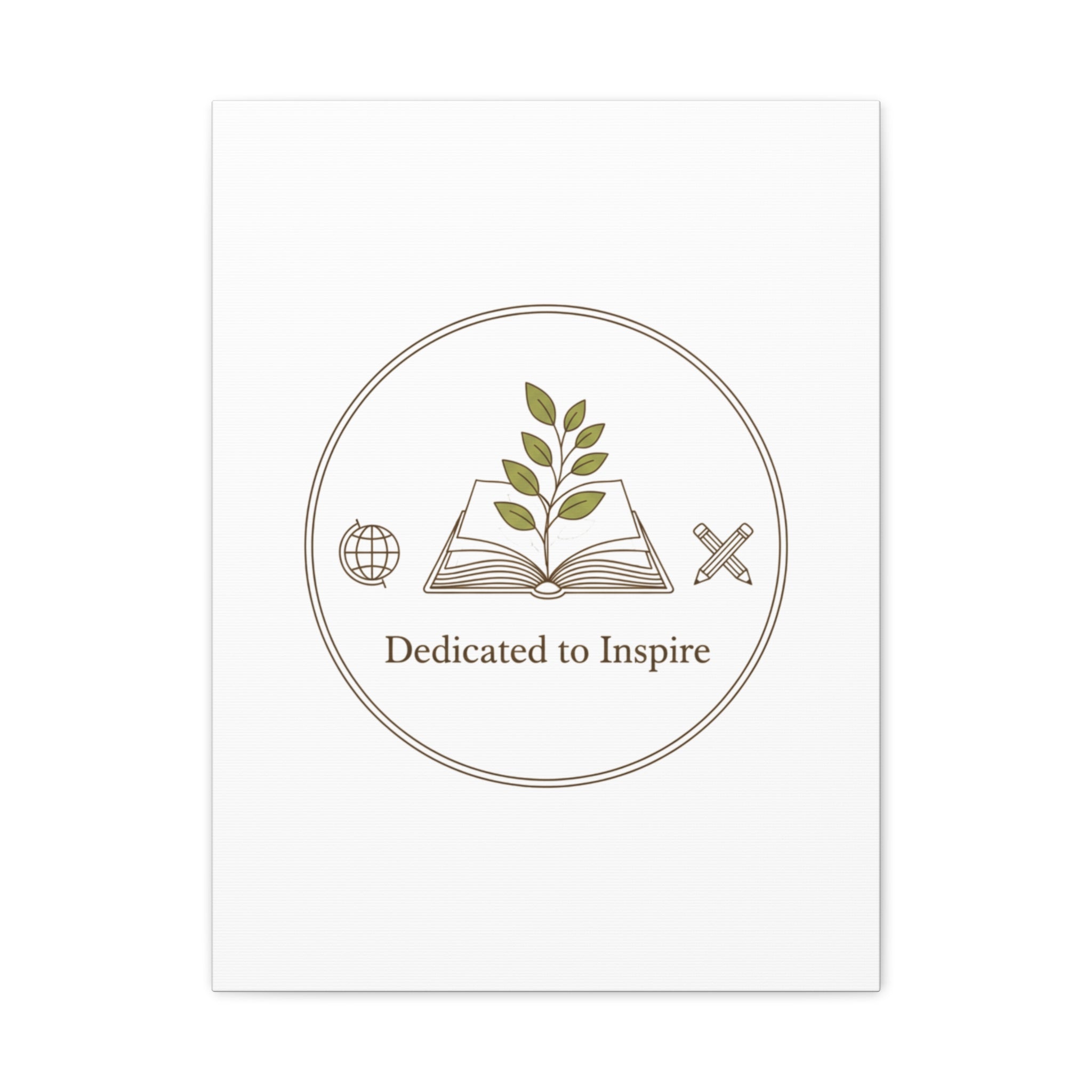 Dedicated to Inspire Canvas | Minimalist Teacher Decor, Educator Pride