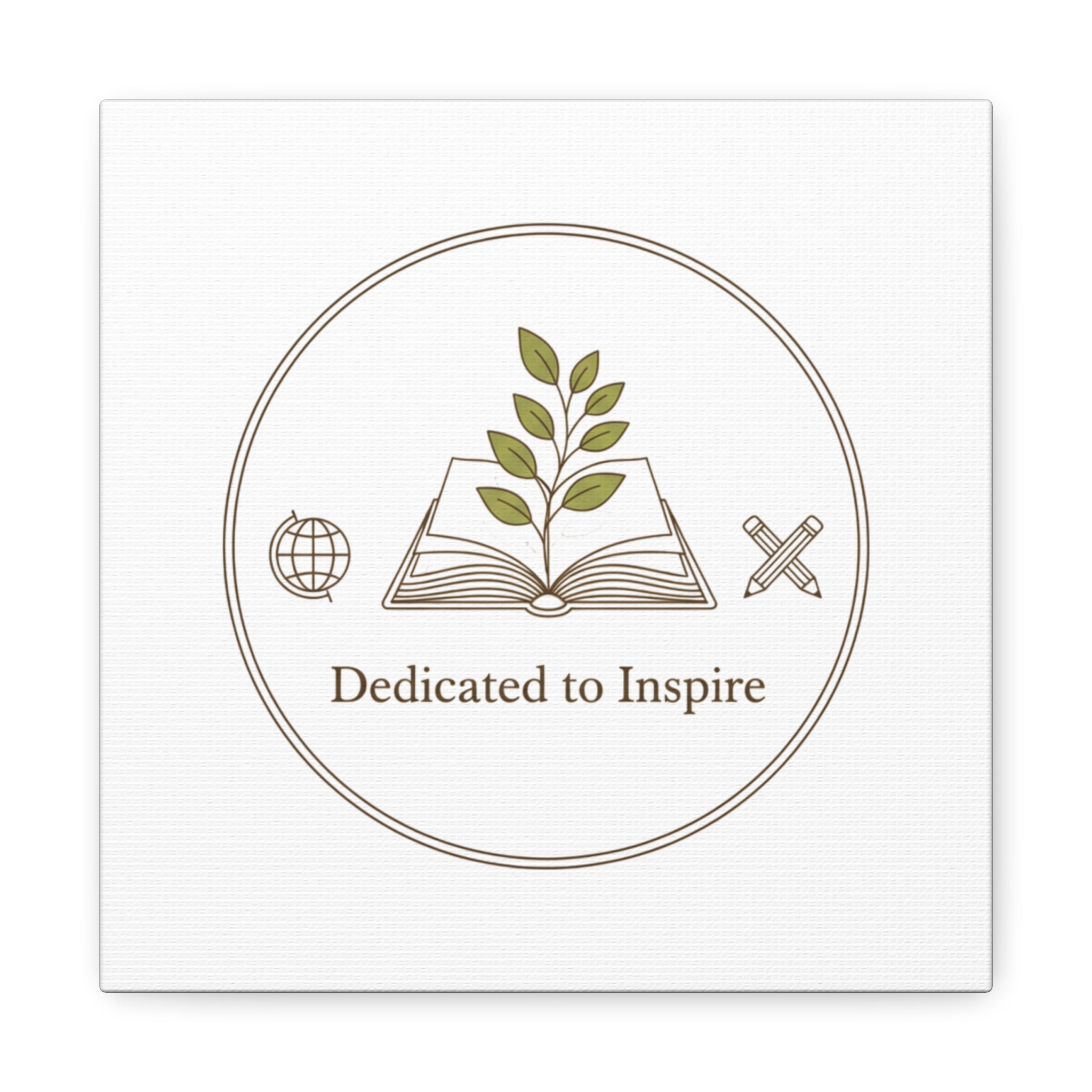 Dedicated to Inspire Canvas | Minimalist Teacher Decor, Educator Pride