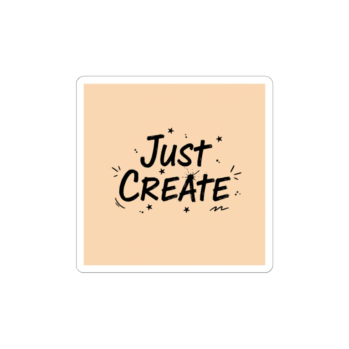 Just Create sticker | handwritten marker aesthetic, doodle scribble design