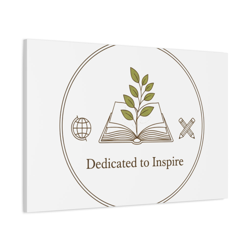Dedicated to Inspire Canvas | Minimalist Teacher Decor, Educator Pride