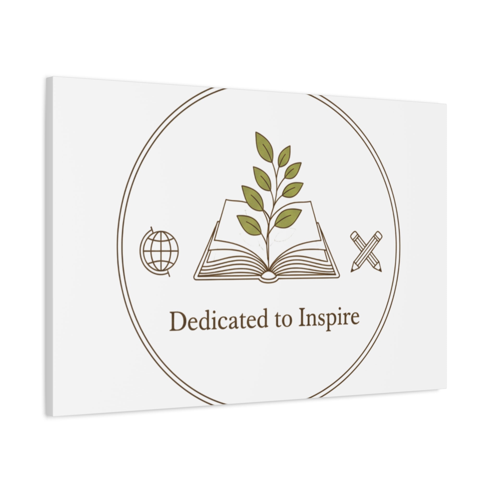 Dedicated to Inspire Canvas | Minimalist Teacher Decor, Educator Pride