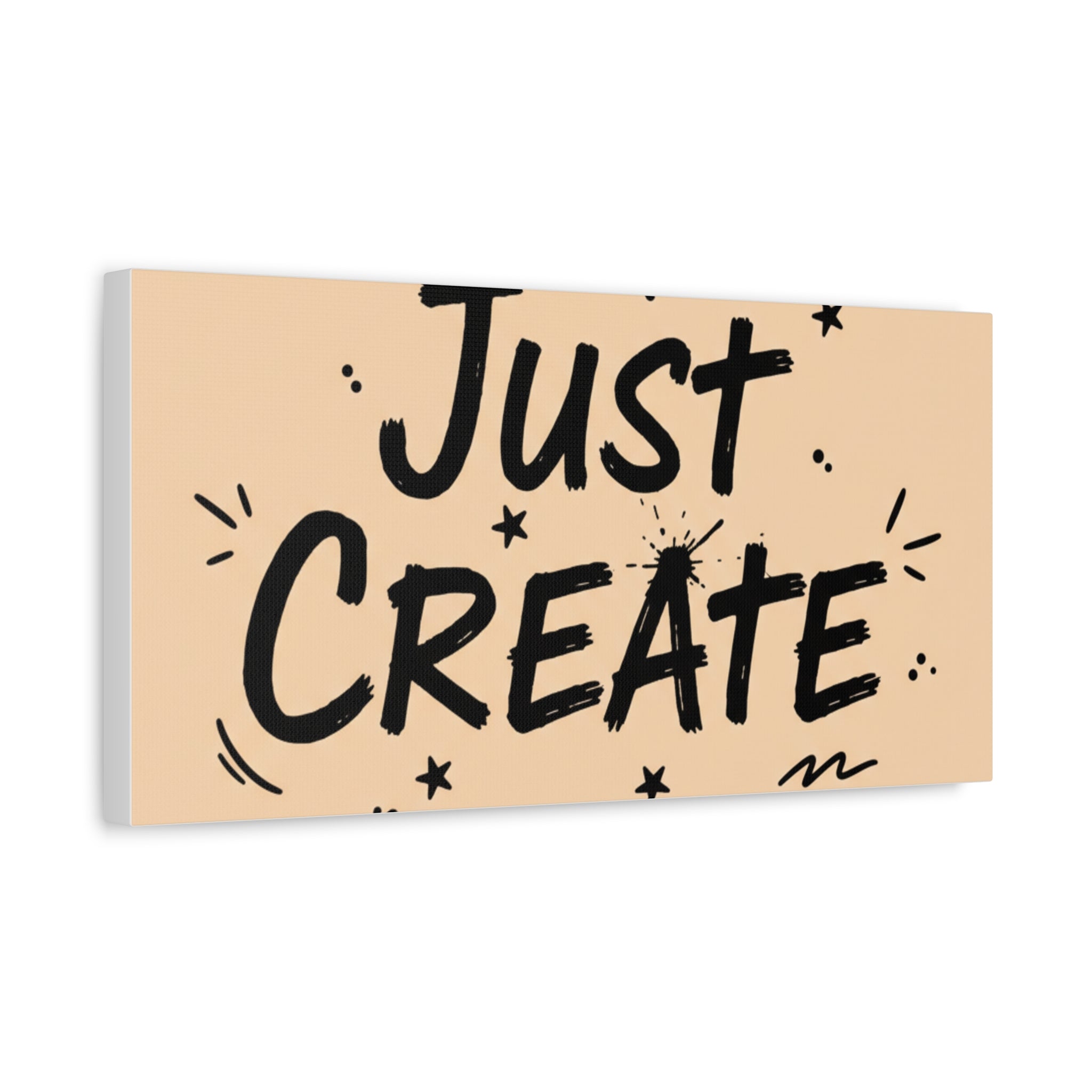 Just Create marker scribble art Canvas | Handwritten marker aesthetic