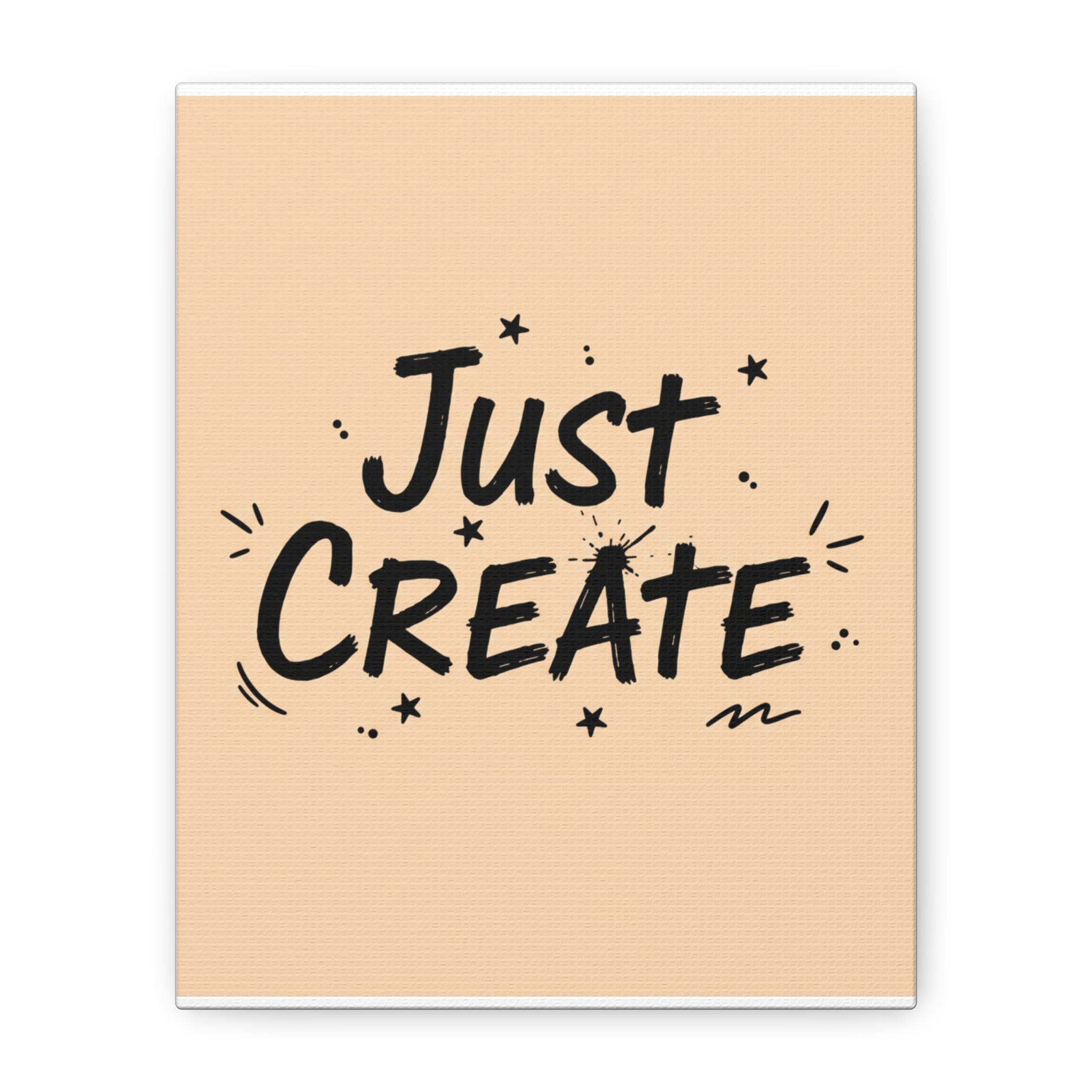Just Create marker scribble art Canvas | Handwritten marker aesthetic