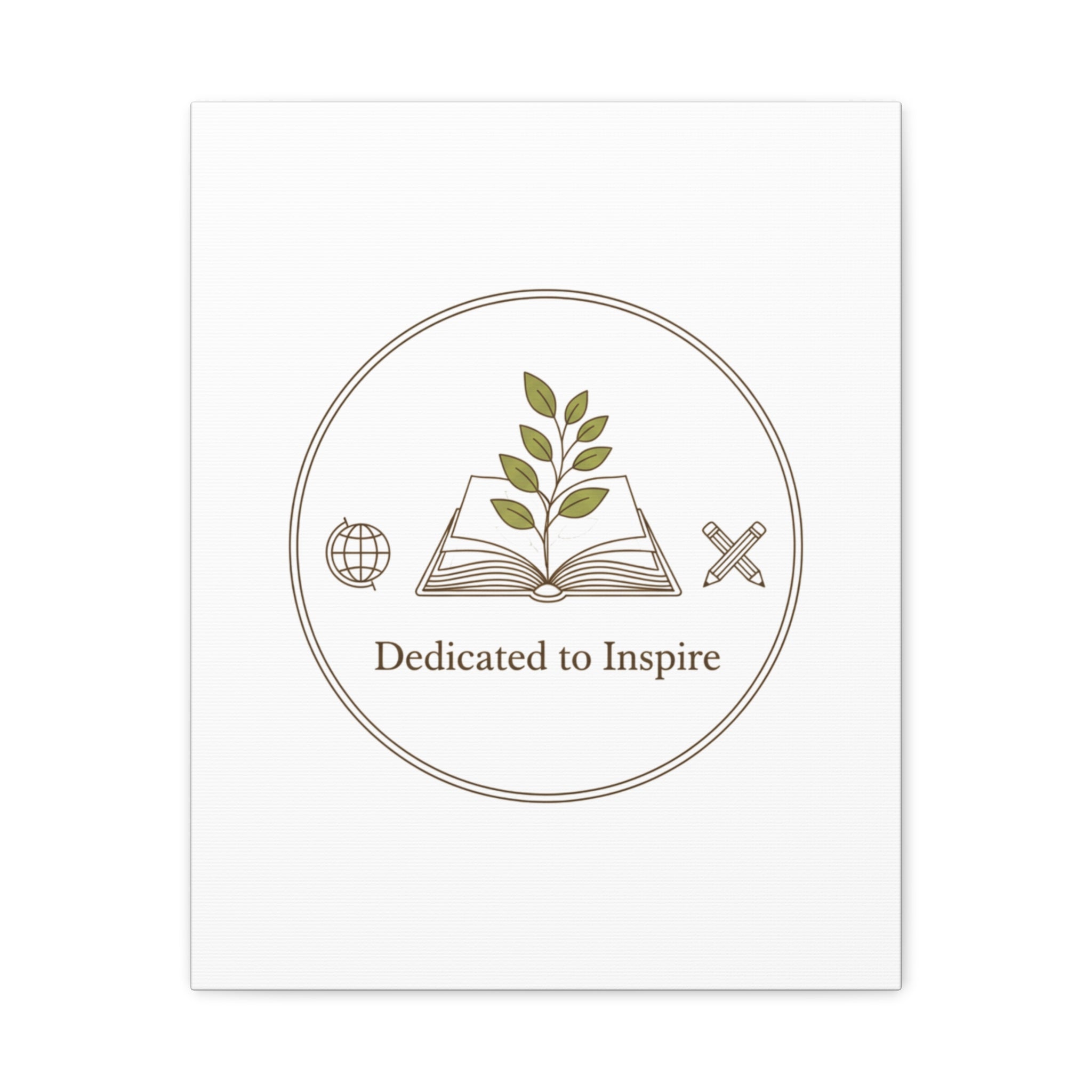 Dedicated to Inspire Canvas | Minimalist Teacher Decor, Educator Pride