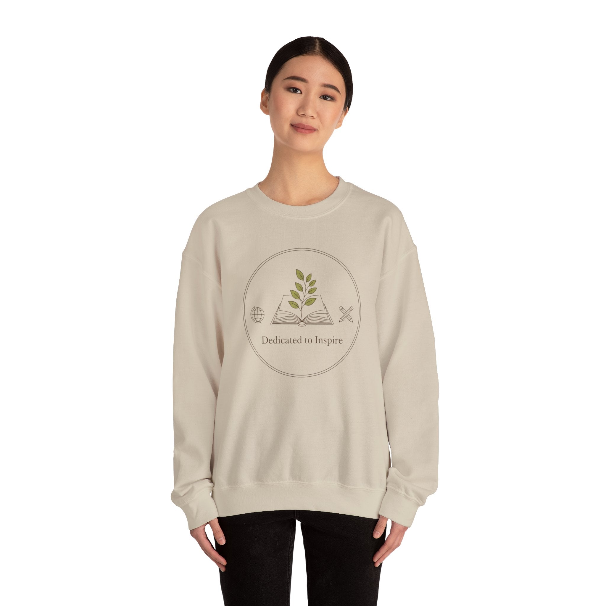 Dedicated to Inspire Sweatshirt | modern teacher, educator pride