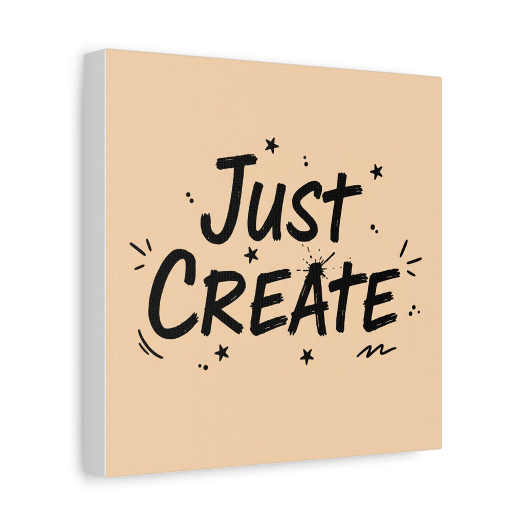 Just Create marker scribble art Canvas | Handwritten marker aesthetic