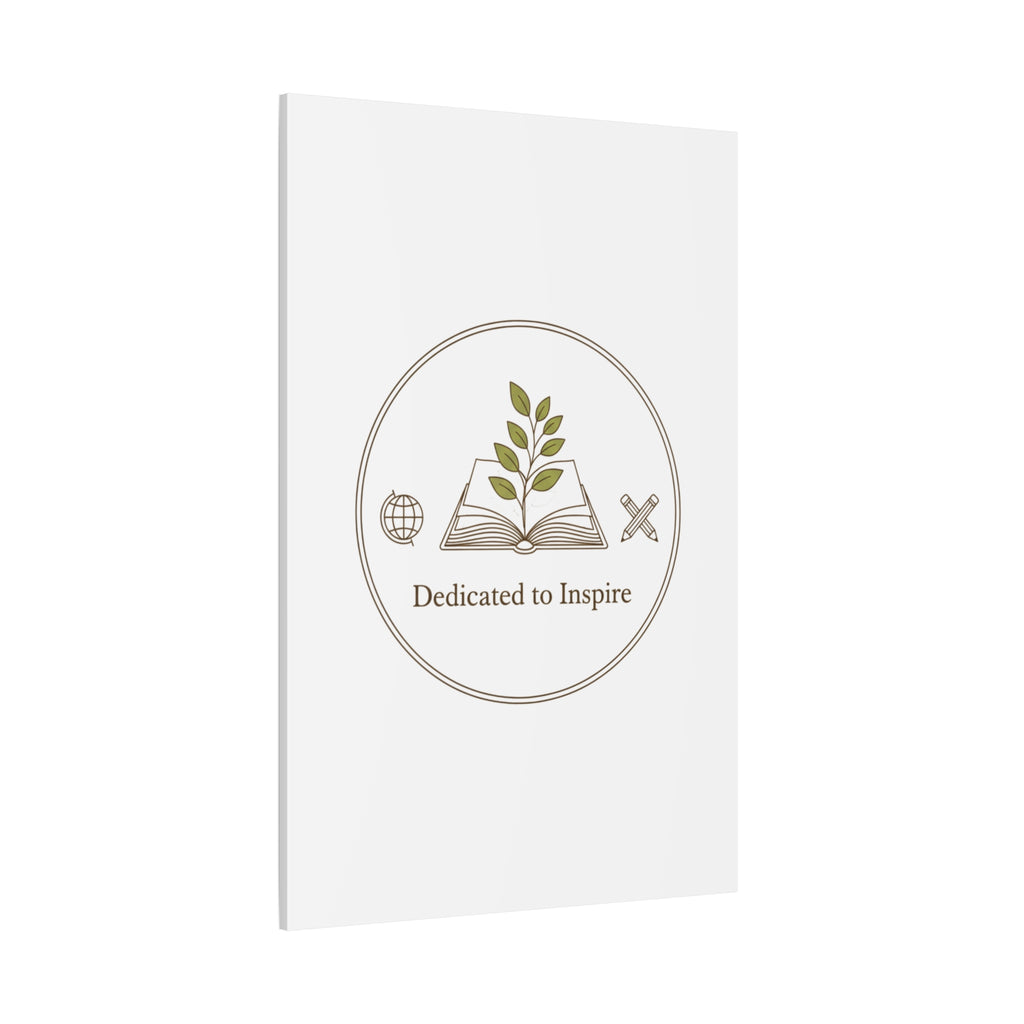 Dedicated to Inspire Canvas | Minimalist Teacher Decor, Educator Pride