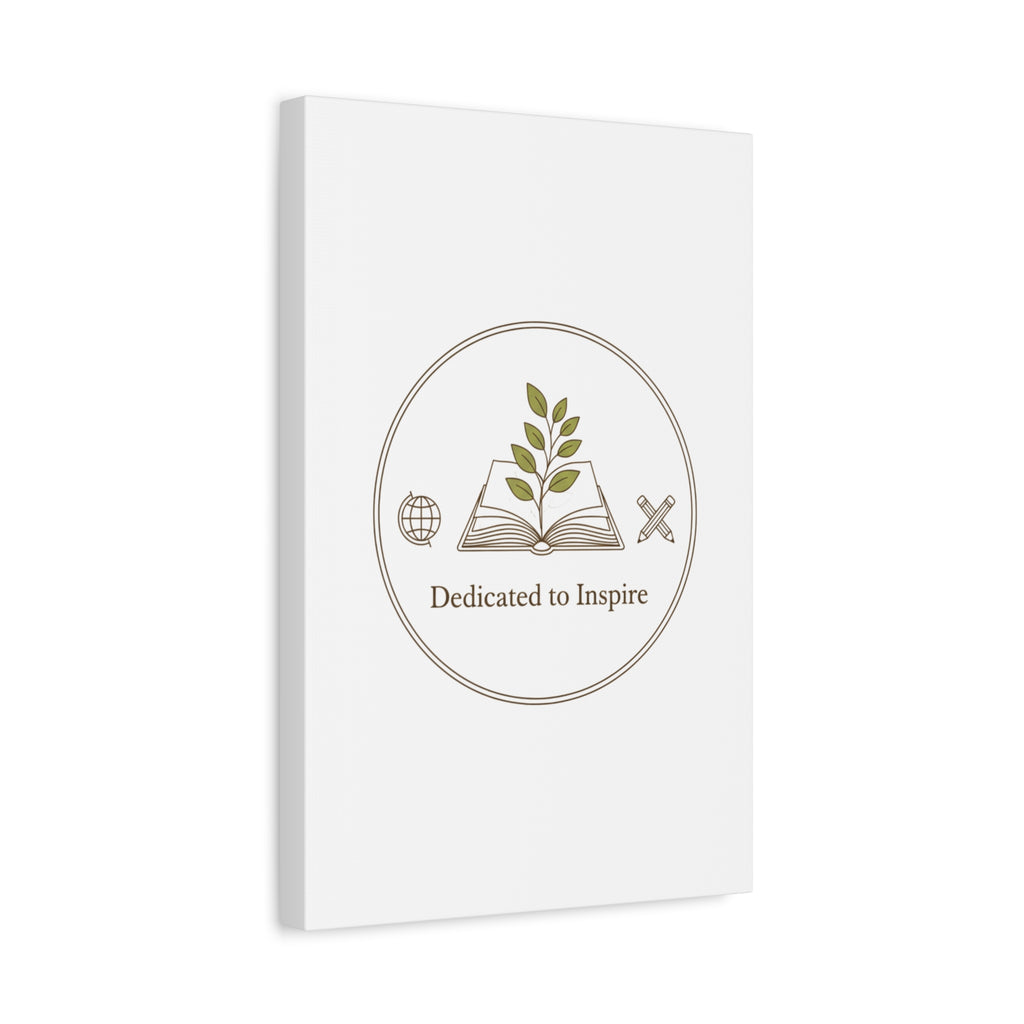 Dedicated to Inspire Canvas | Minimalist Teacher Decor, Educator Pride