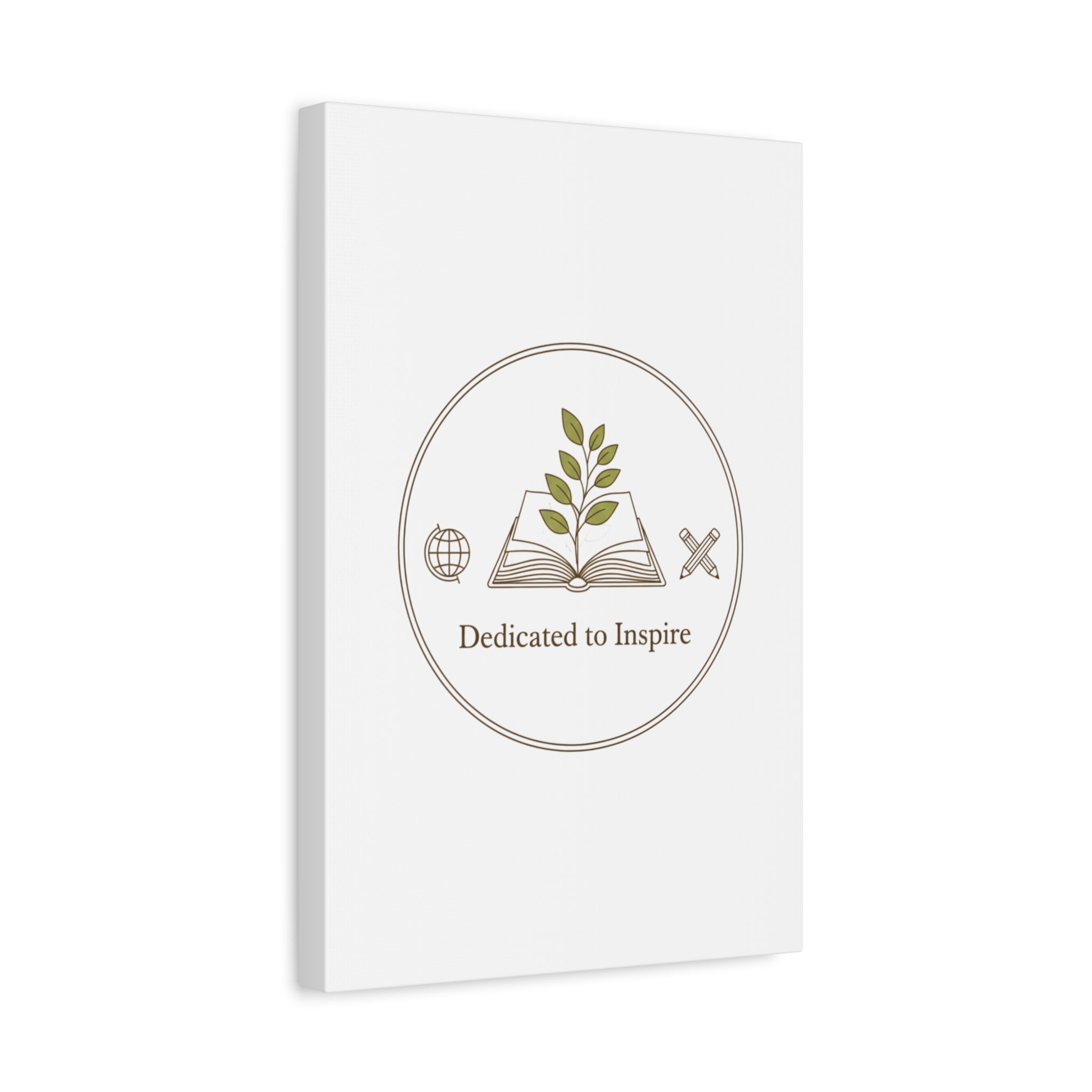 Dedicated to Inspire Canvas | Minimalist Teacher Decor, Educator Pride