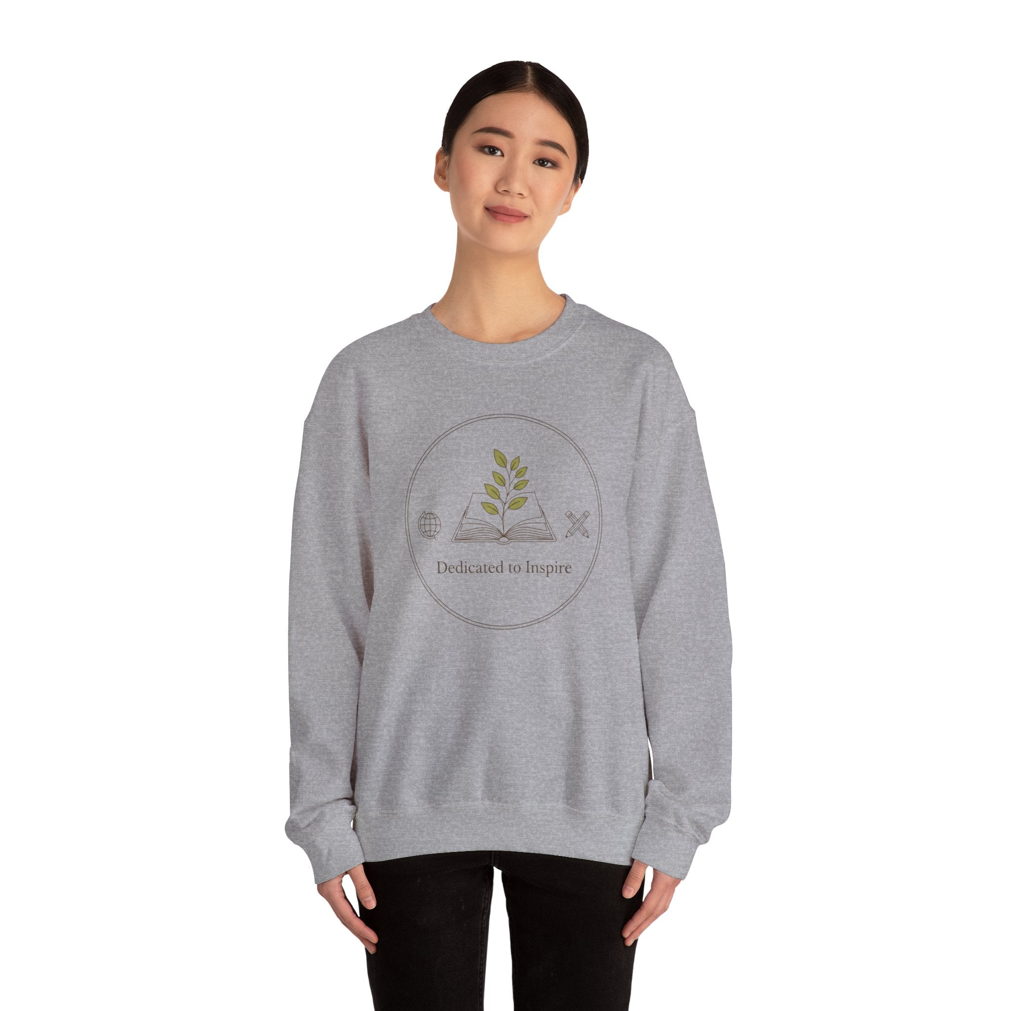 Dedicated to Inspire Sweatshirt | modern teacher, educator pride
