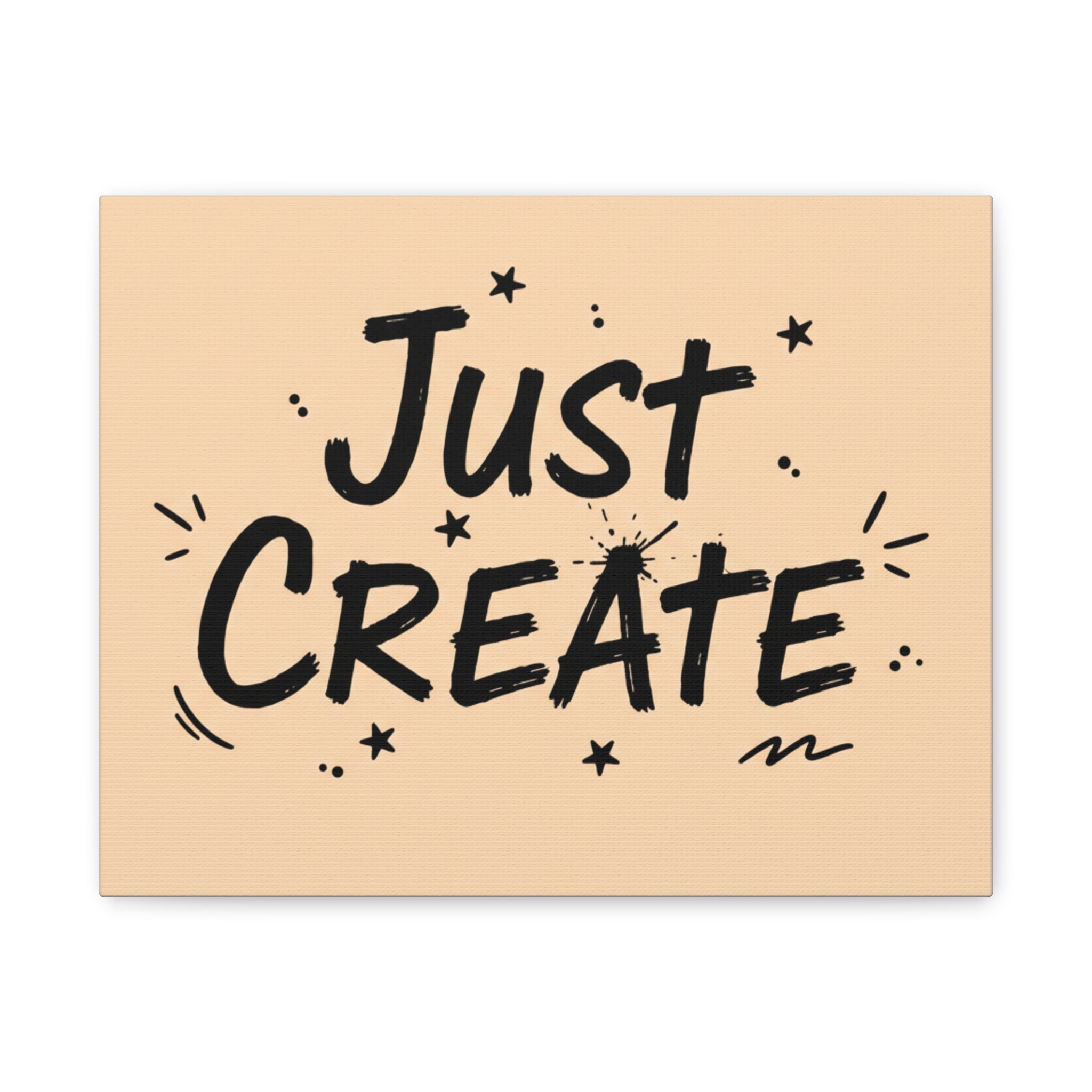 Just Create marker scribble art Canvas | Handwritten marker aesthetic