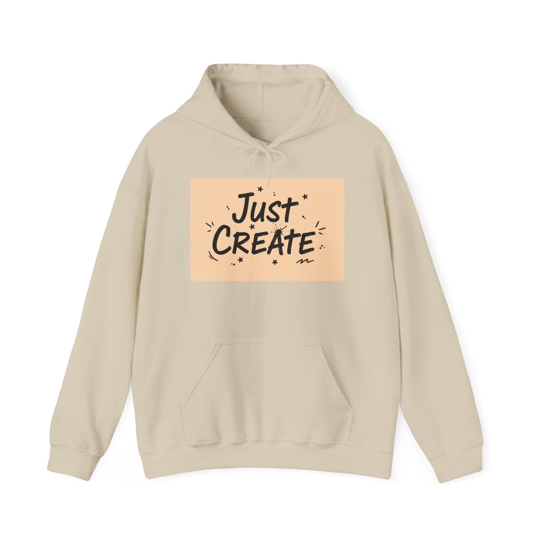 Just Create handwritten marker hoodie | doodle quote, marker scribble design