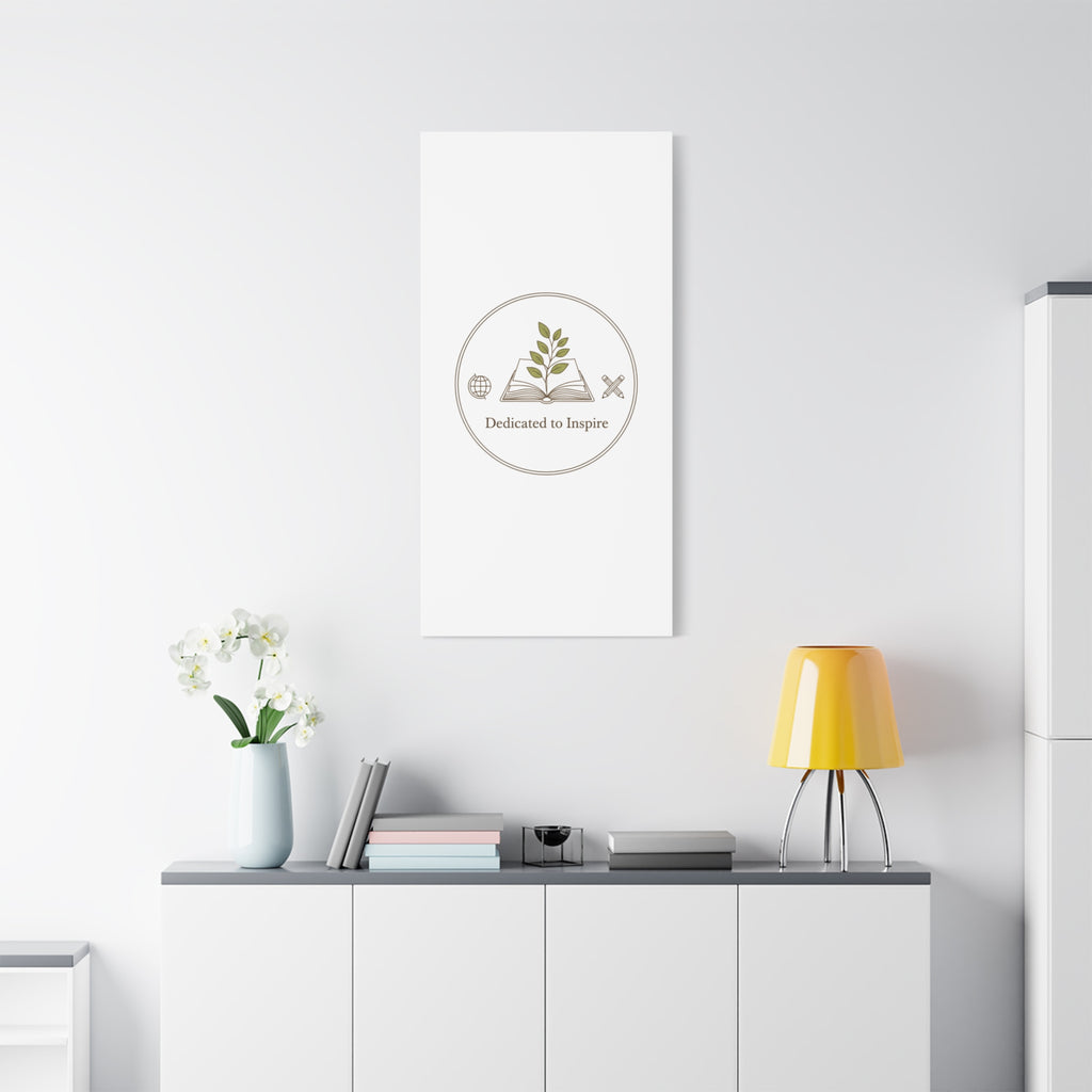 Dedicated to Inspire Canvas | Minimalist Teacher Decor, Educator Pride