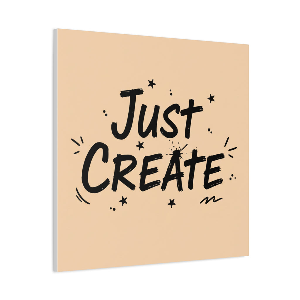 Just Create marker scribble art Canvas | Handwritten marker aesthetic