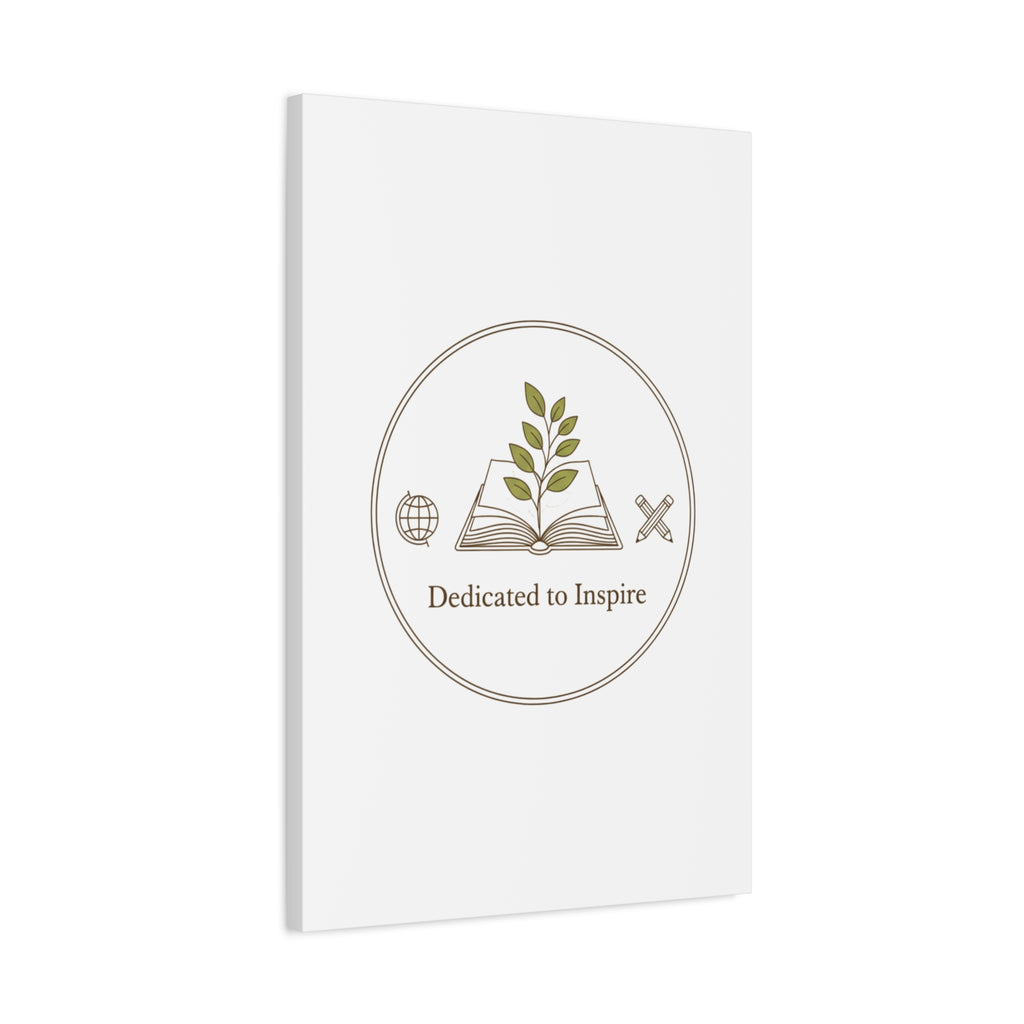 Dedicated to Inspire Canvas | Minimalist Teacher Decor, Educator Pride