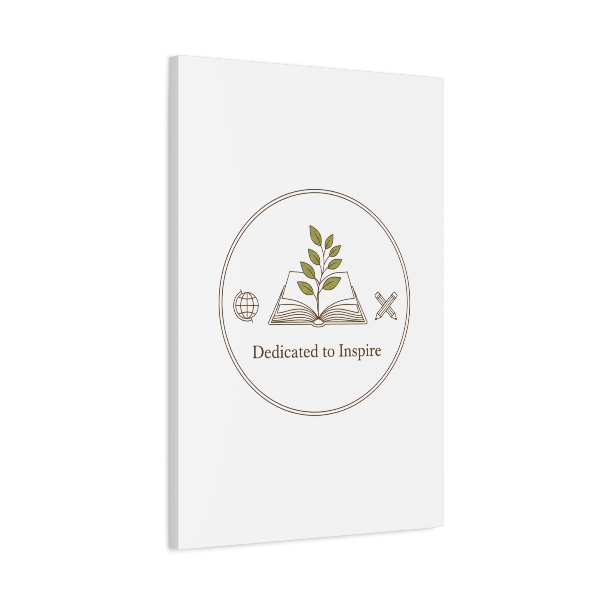 Dedicated to Inspire Canvas | Minimalist Teacher Decor, Educator Pride